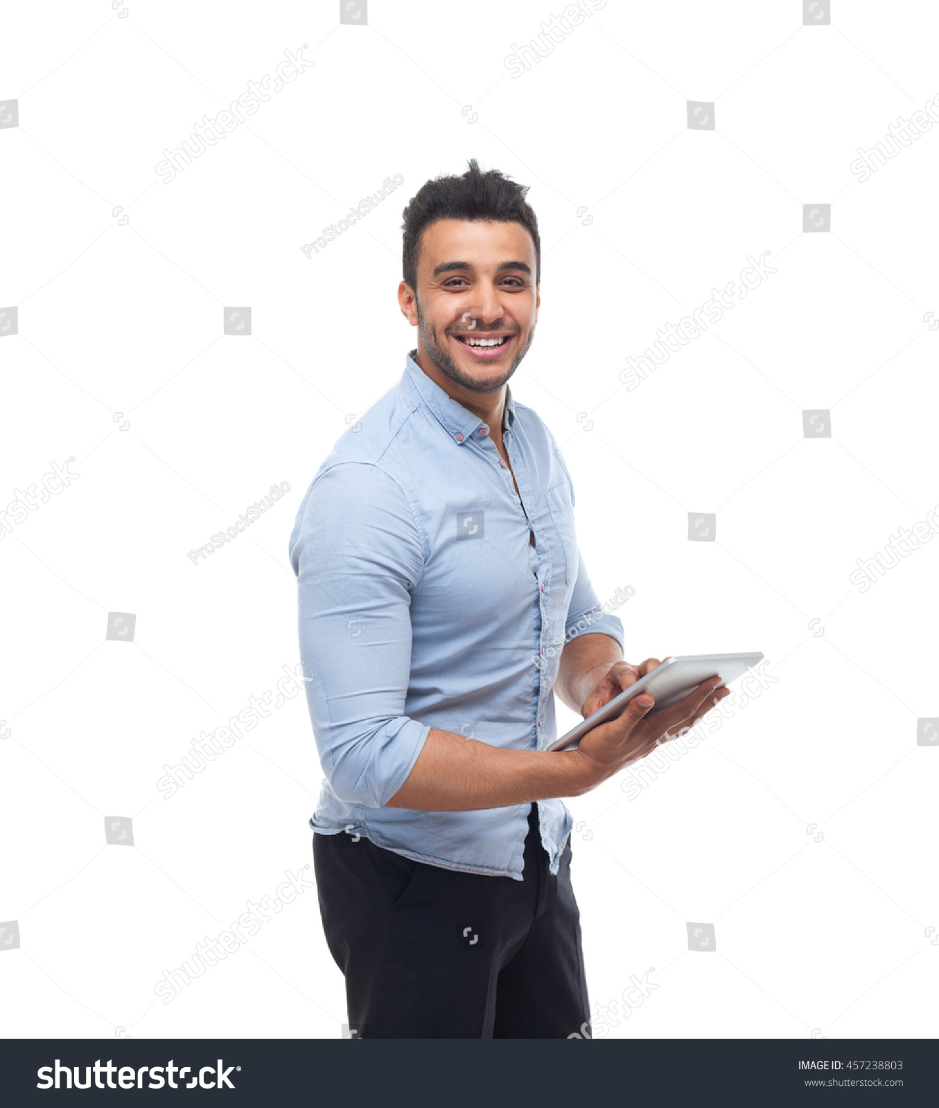Handsome Business Man Happy Smile Businessman Stock Photo (Royalty ...