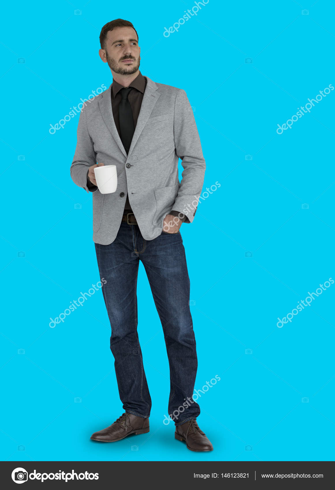 caucasian businessman holding tea cup — Stock Photo © Rawpixel ...