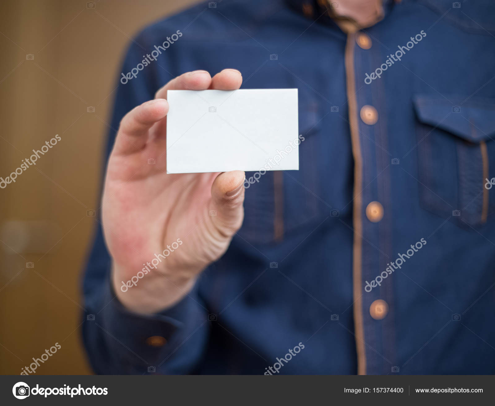 Bank card, business card, businessman holds card in hand, financ ...