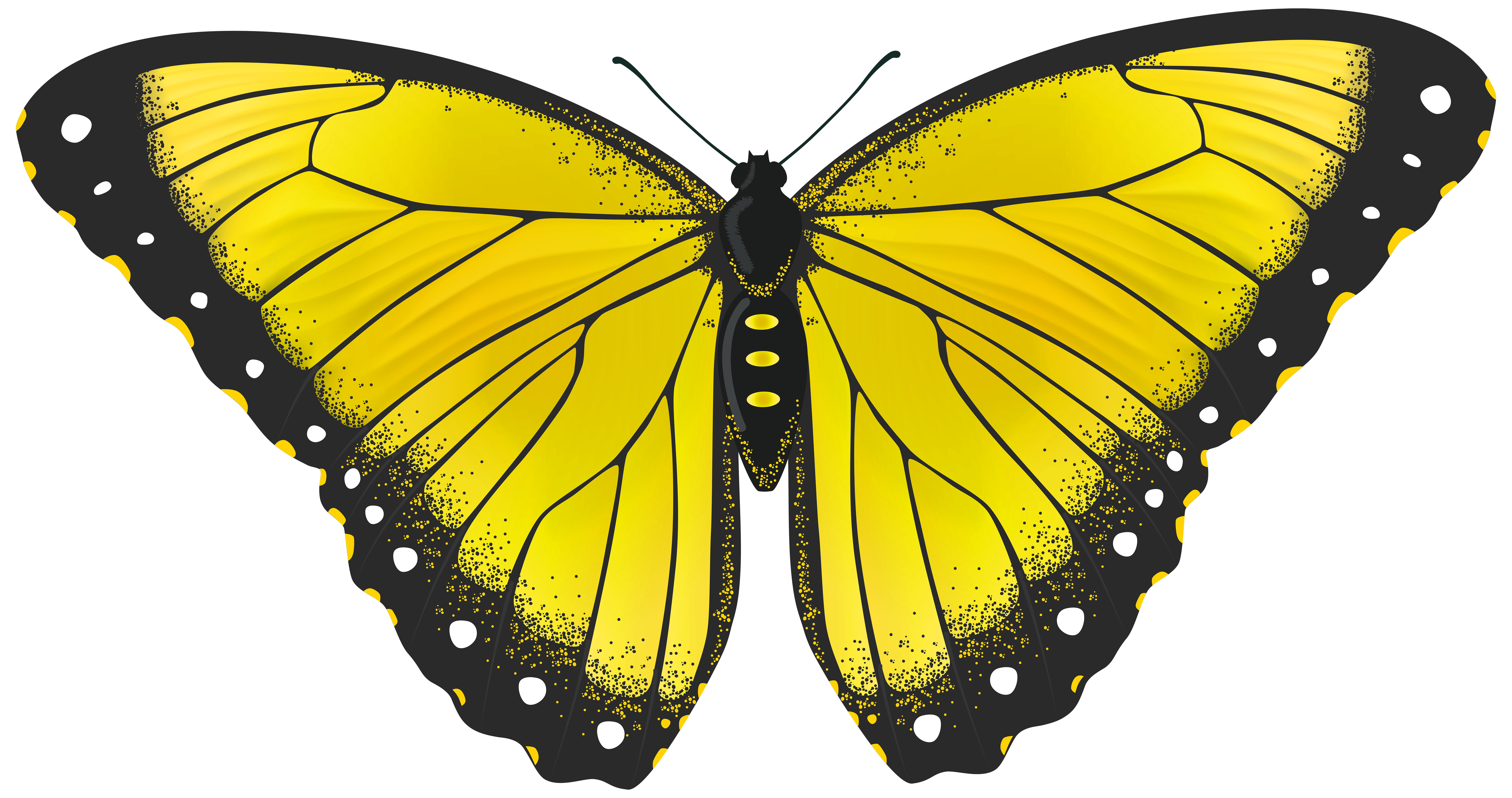 Yellow Butterfly Transparent PNG Clip Art Image | Gallery ...