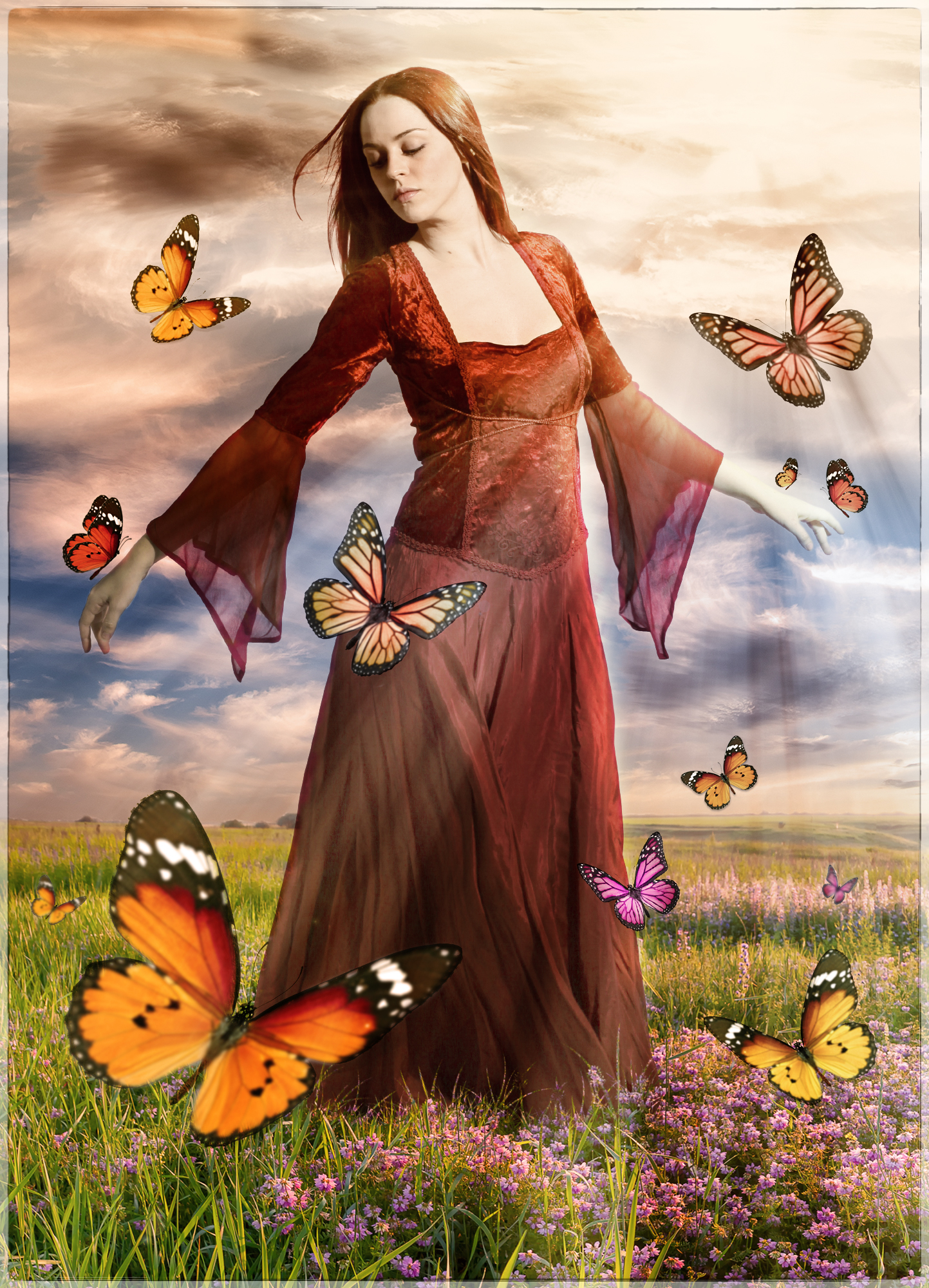 Butterfly Girl - (#Photoshop CC) - By Maxy71 by Maxy71 on DeviantArt