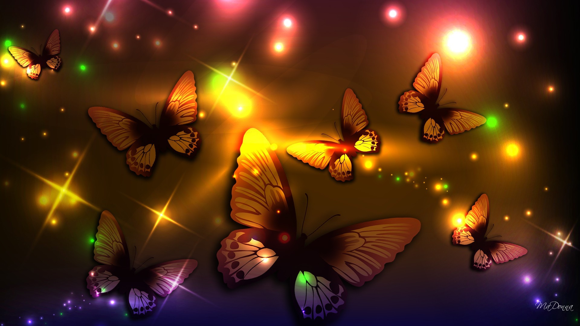 Other: Stars Abstract Bright Butterflies Light Firefox Sparkles ...