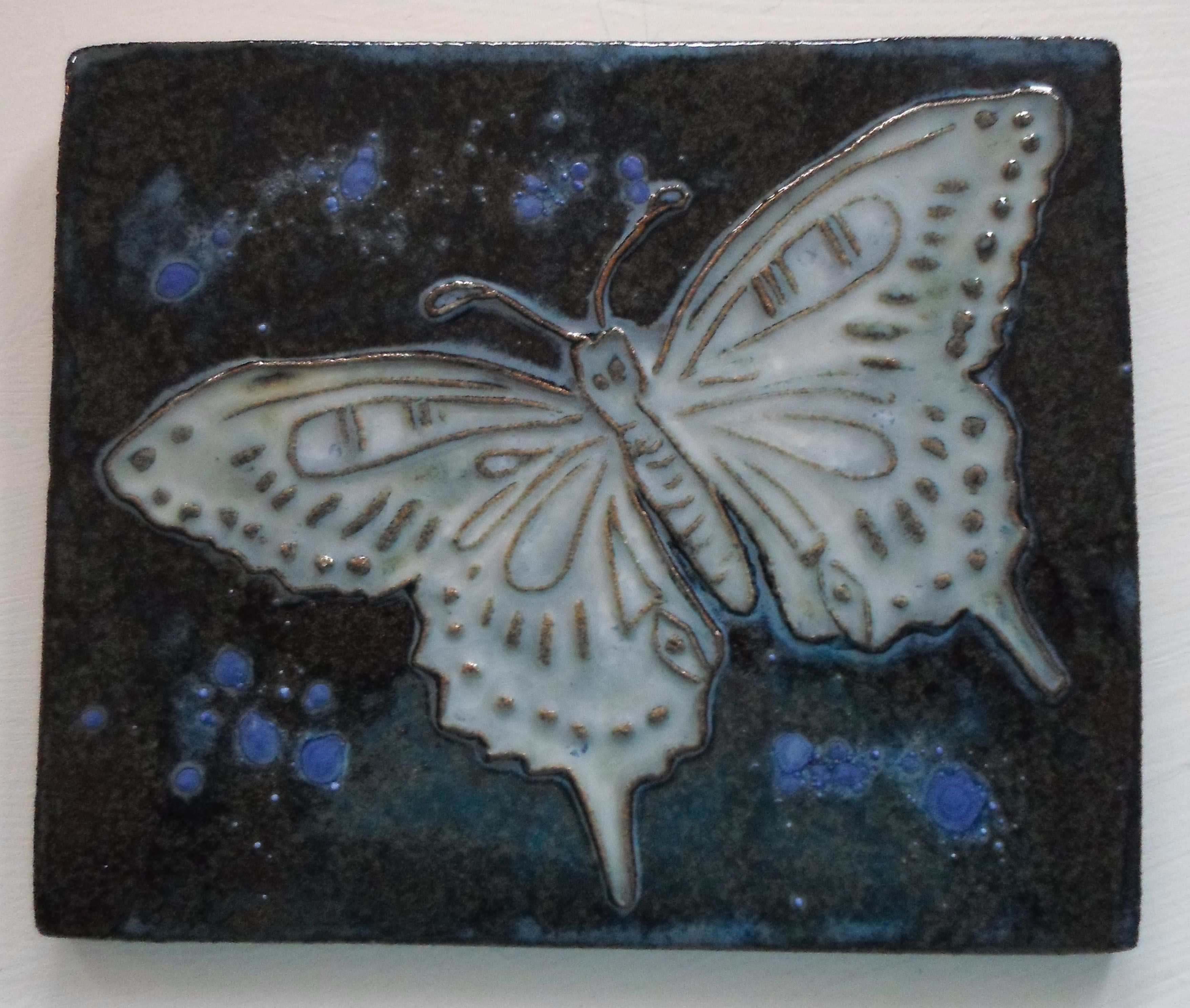 butterfly tile | Chris Murphy ceramic hand made tiles | Pinterest