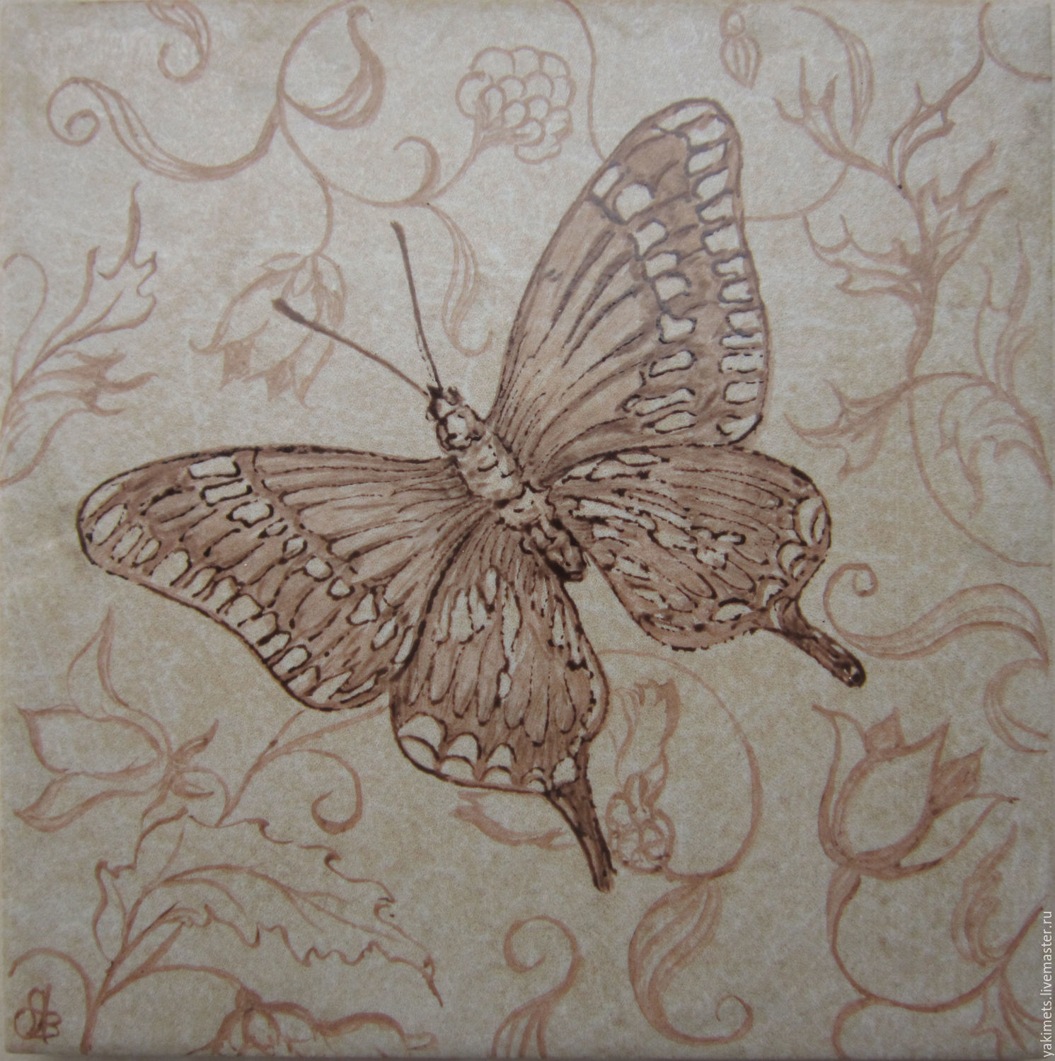 Butterfly (tile) – shop online on Livemaster with shipping ...