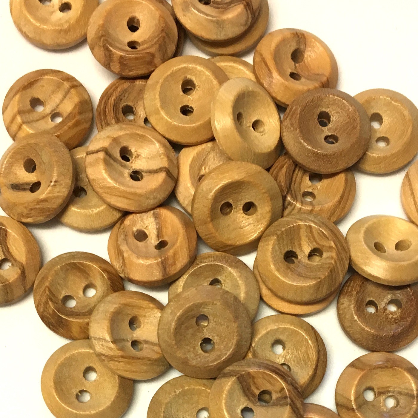 14mm light wood buttons, 10 pack - The Button Shed