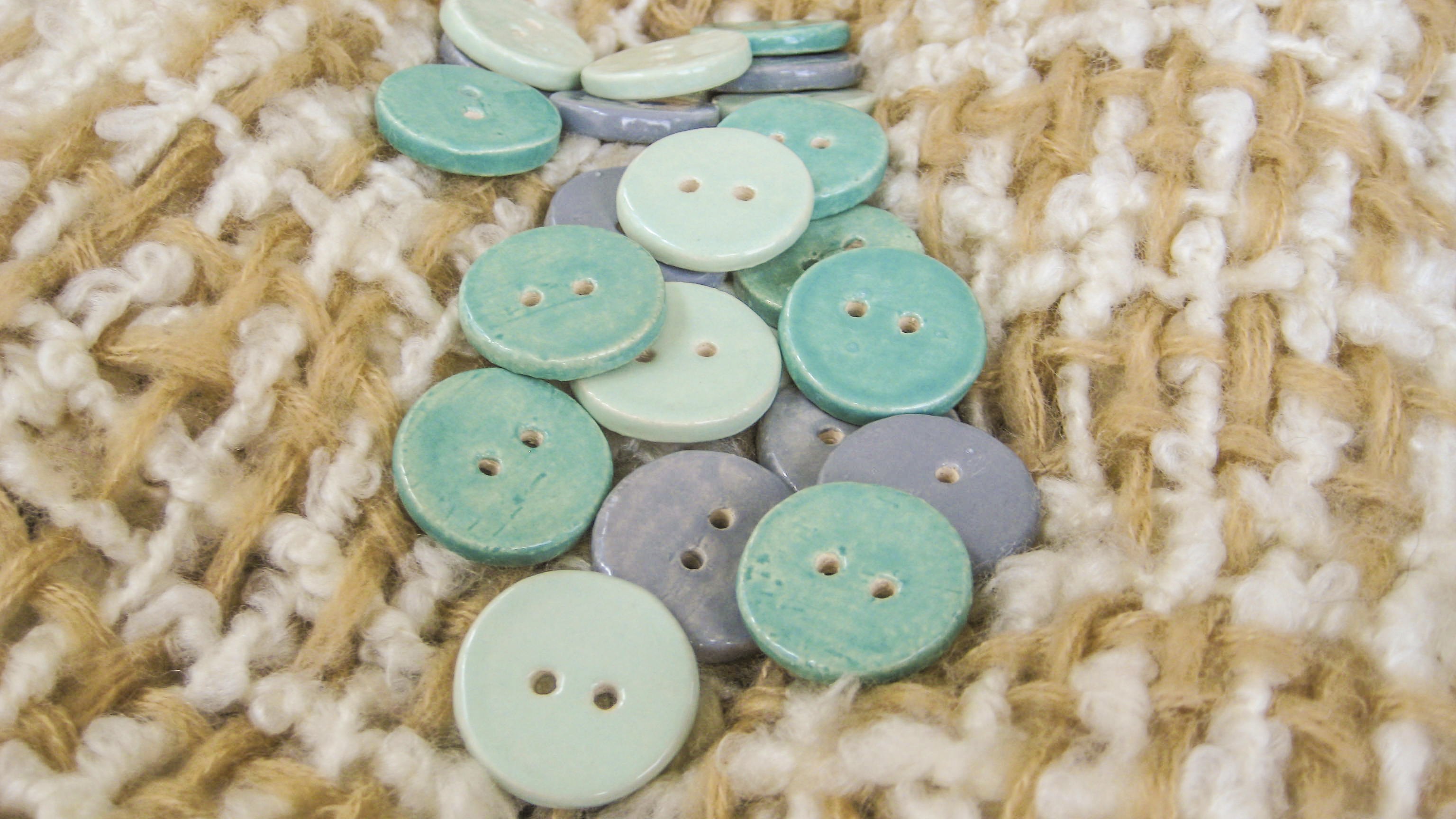 Simple Flat Handmade Ceramic Buttons