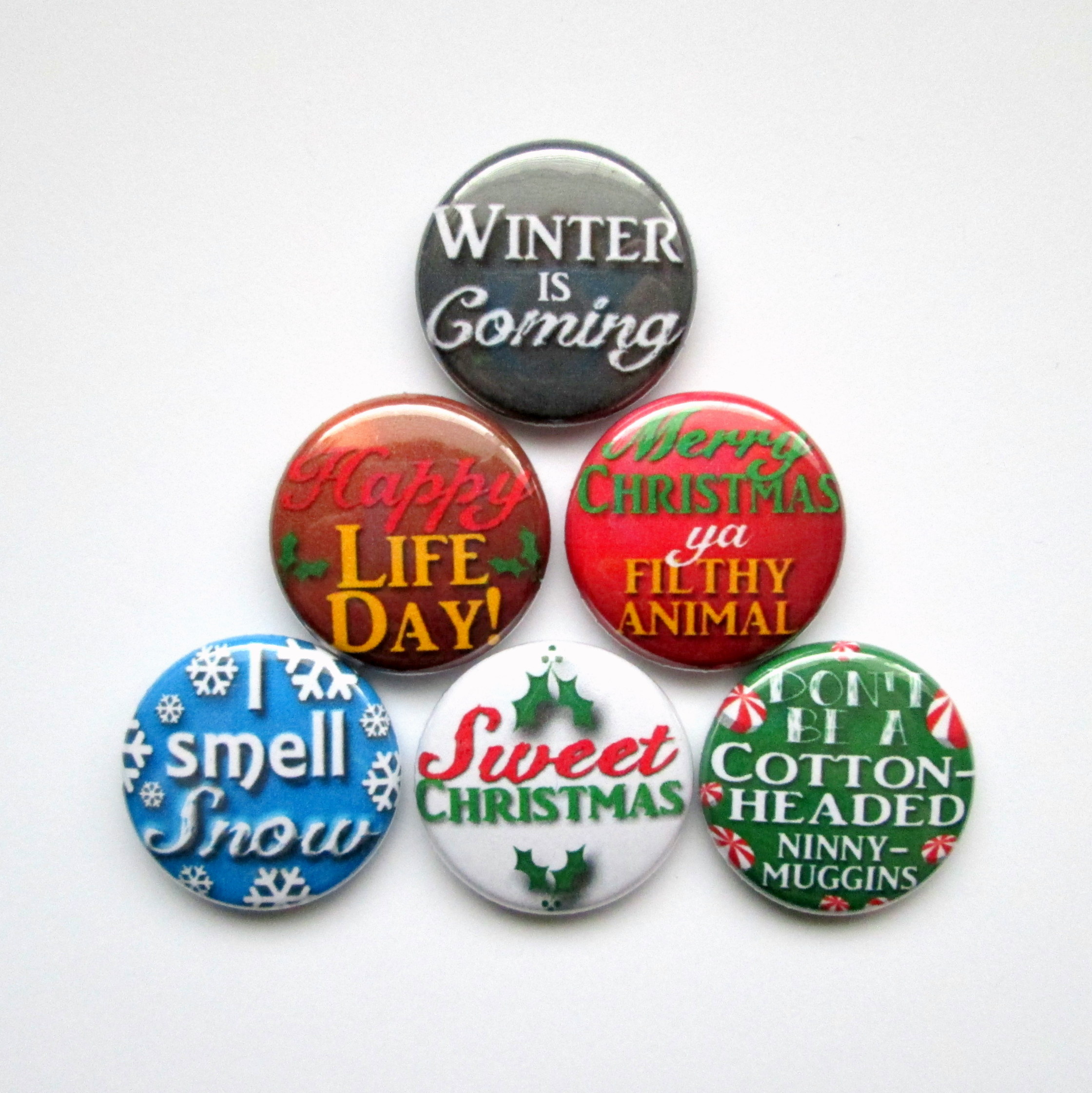 Pop-Culture Holidays - Set of Six Buttons Pins or Magnets on Storenvy
