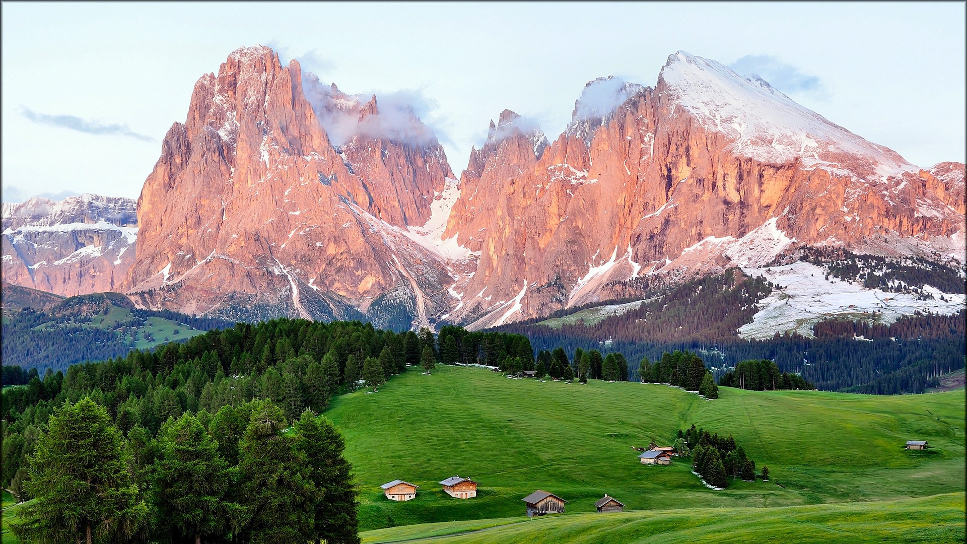 Mountains: Magnificent Enrosadira Dolomites Italy Italia Mountains ...