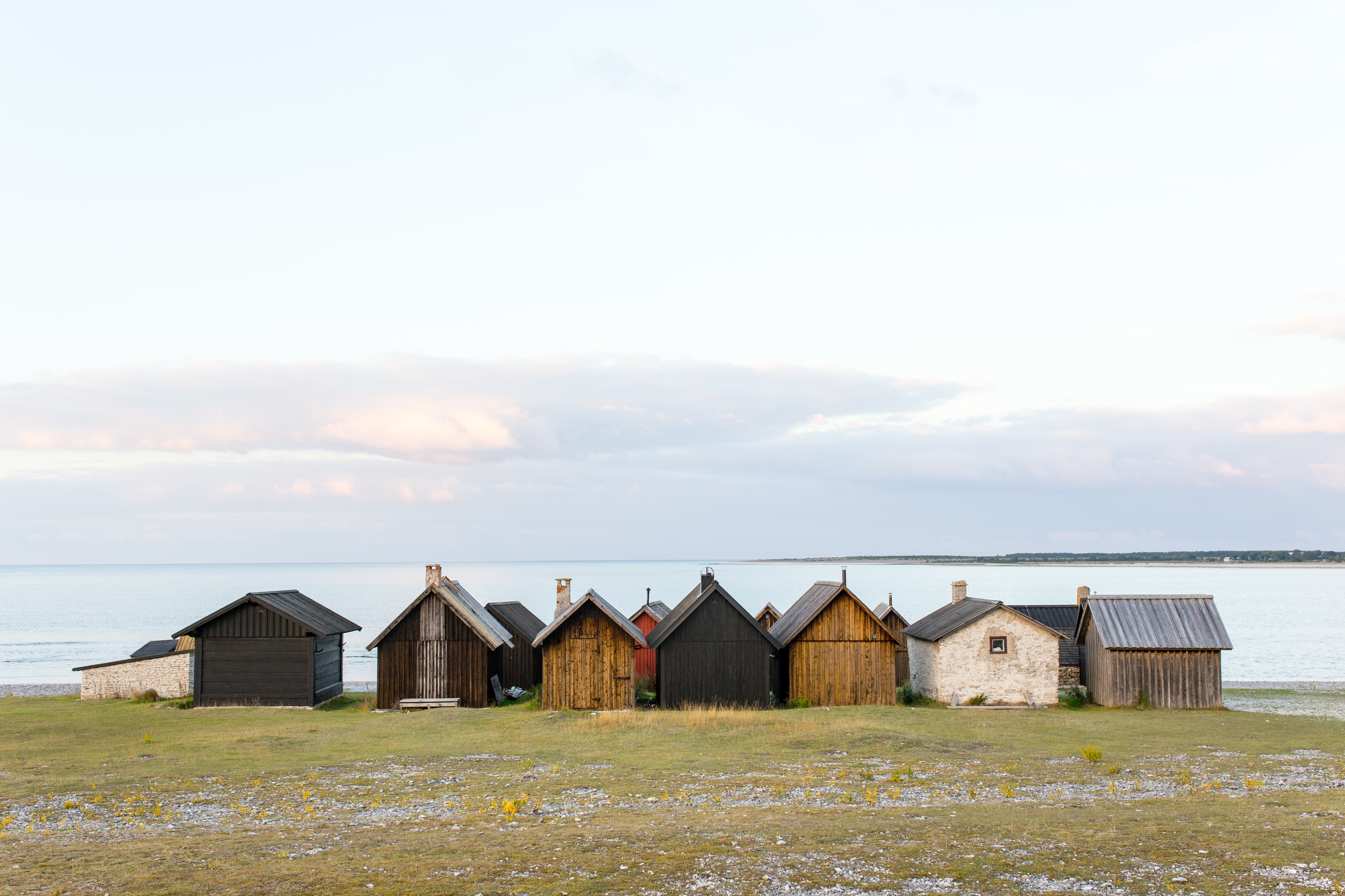 Cabins on the shore photo