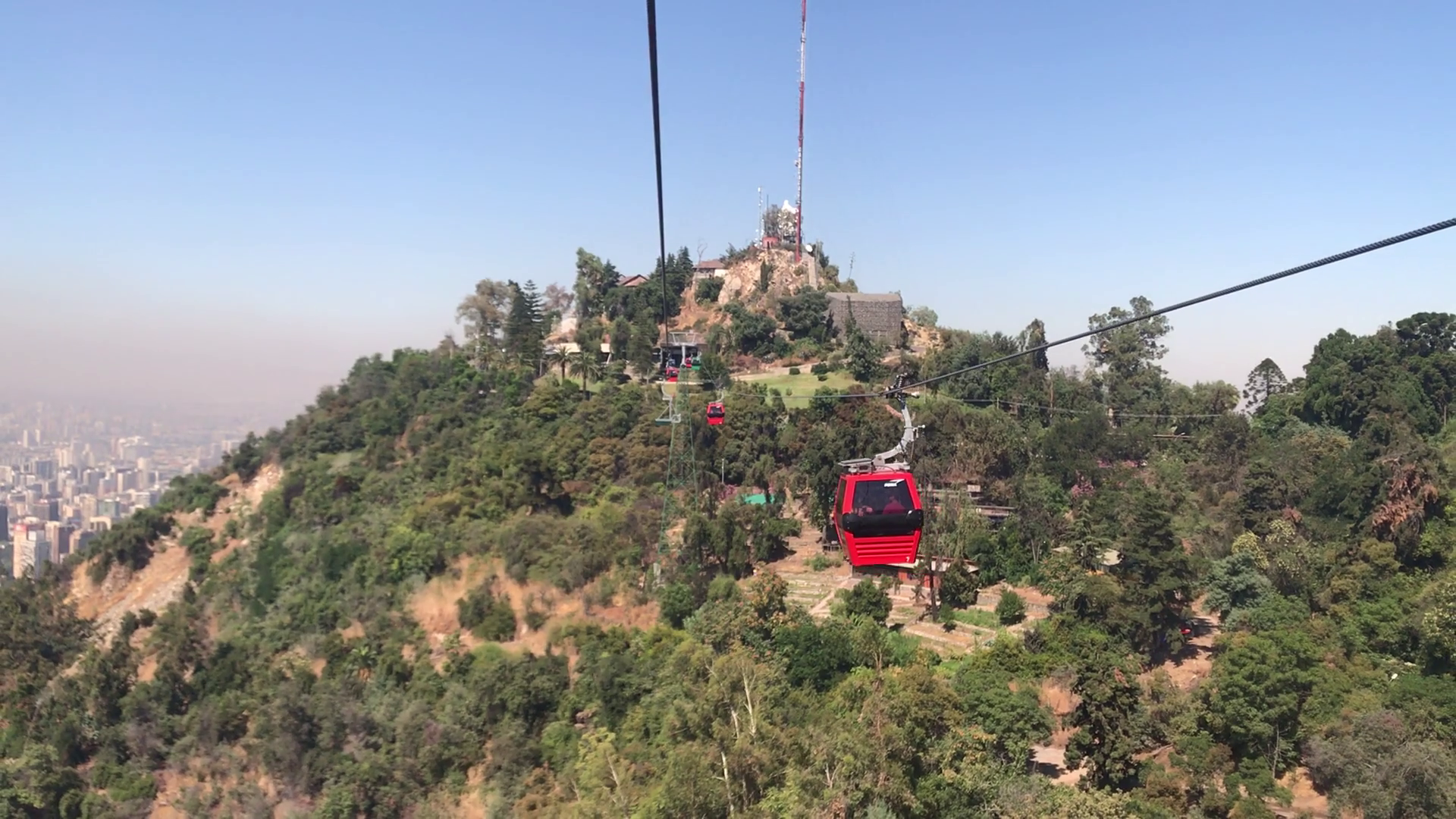 Cable car ride in Santiago, Chile Stock Video Footage - Videoblocks