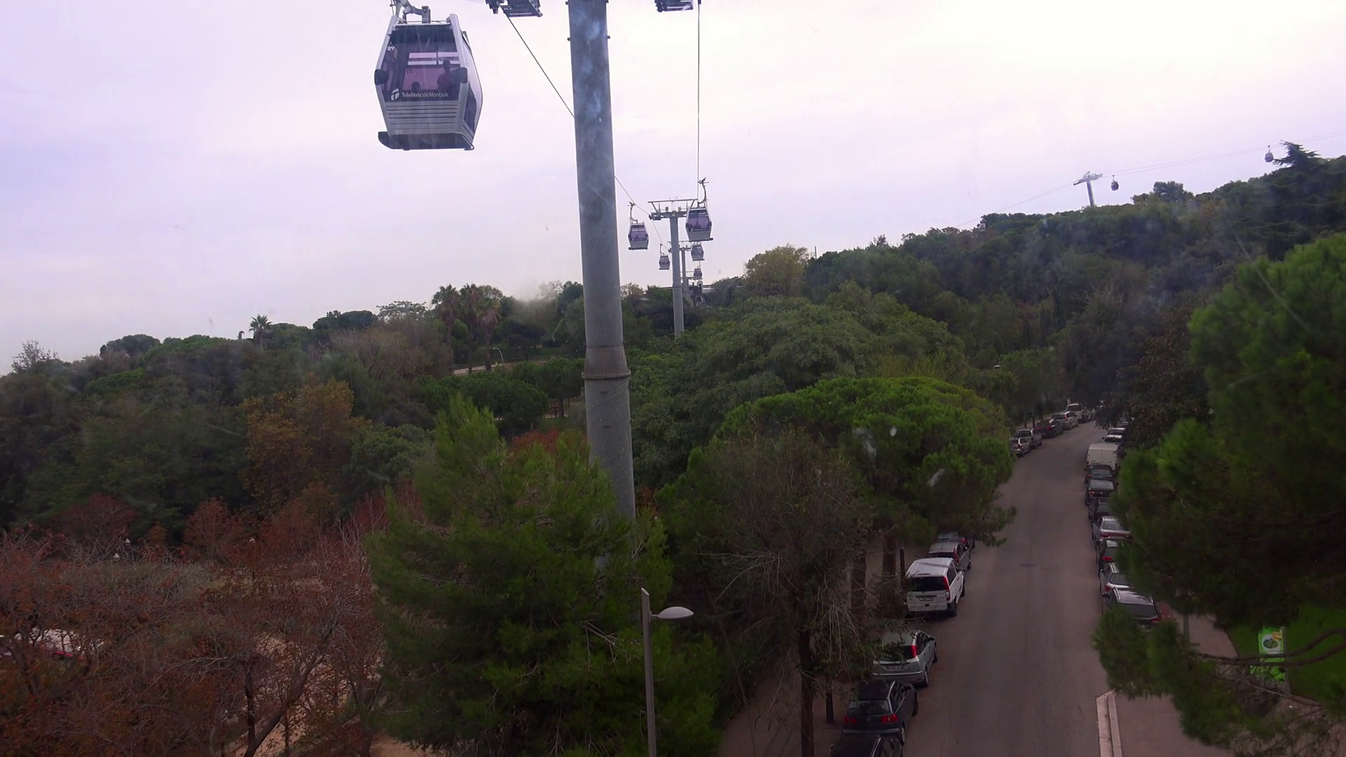 Cabin cable car. Cableway. Barcelona. Spain. 4K. Stock Video Footage ...