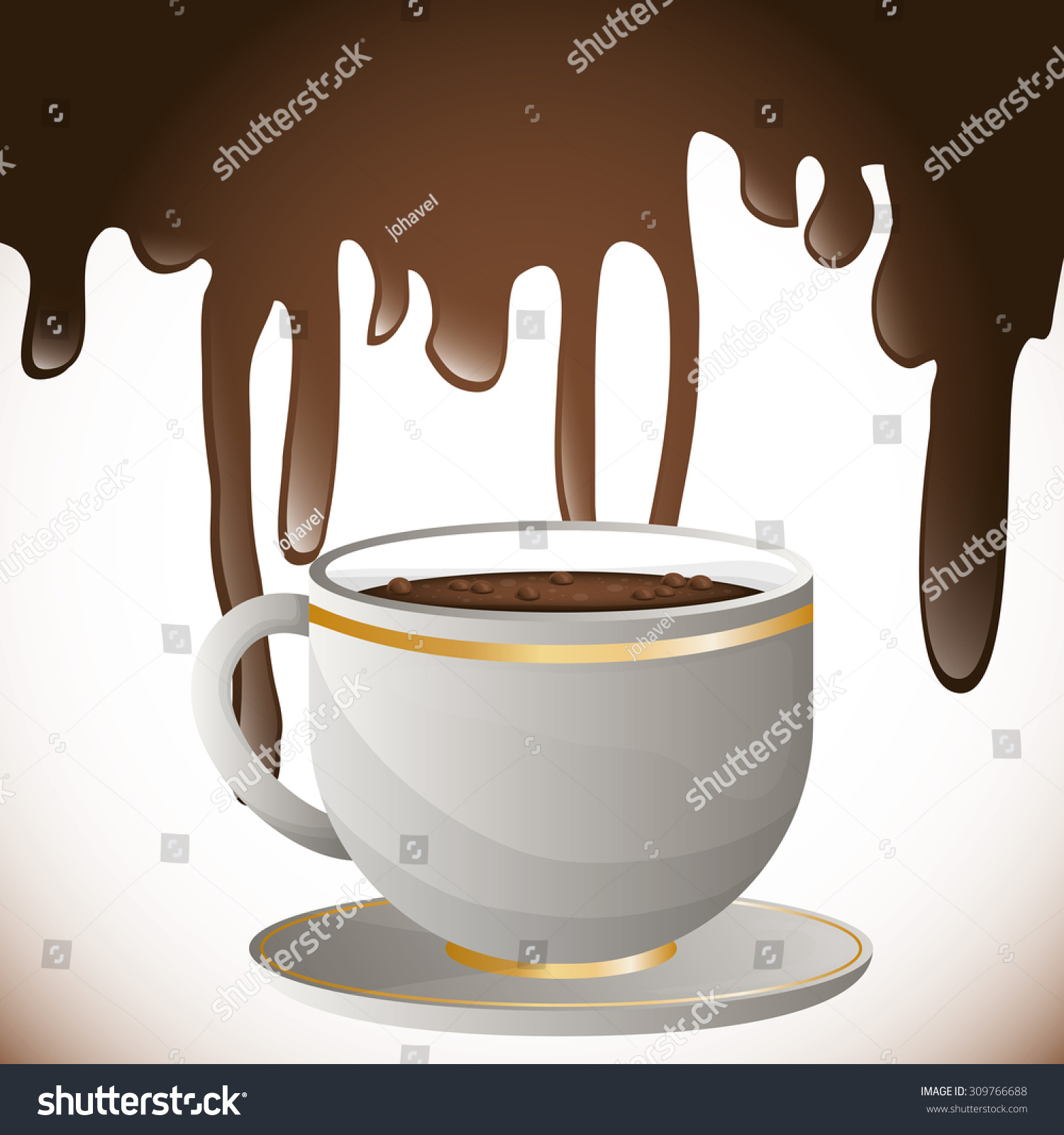 Coffee Splash Digital Design Vector Illustration Stock Vector ...
