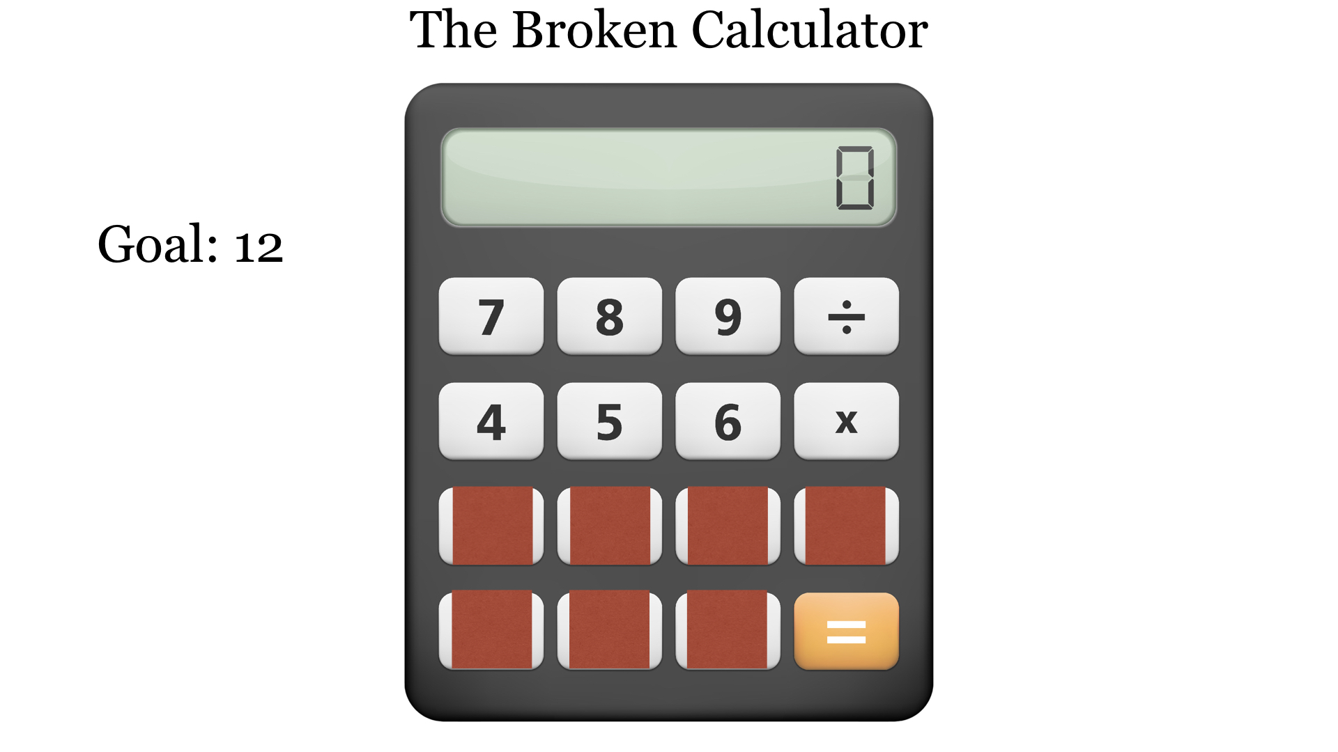 Broken Calculator Warm Up | Math for Love