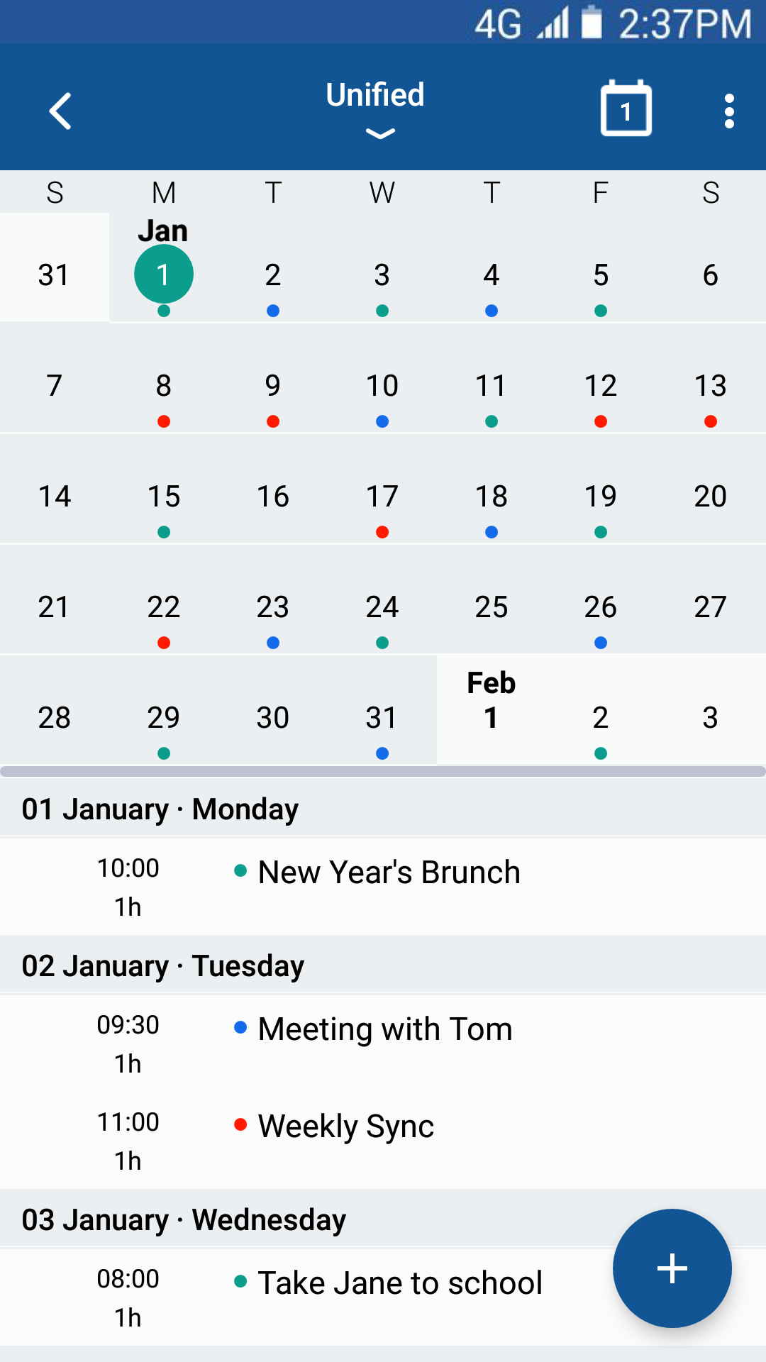 Integrated Calendar - BlueMail Help