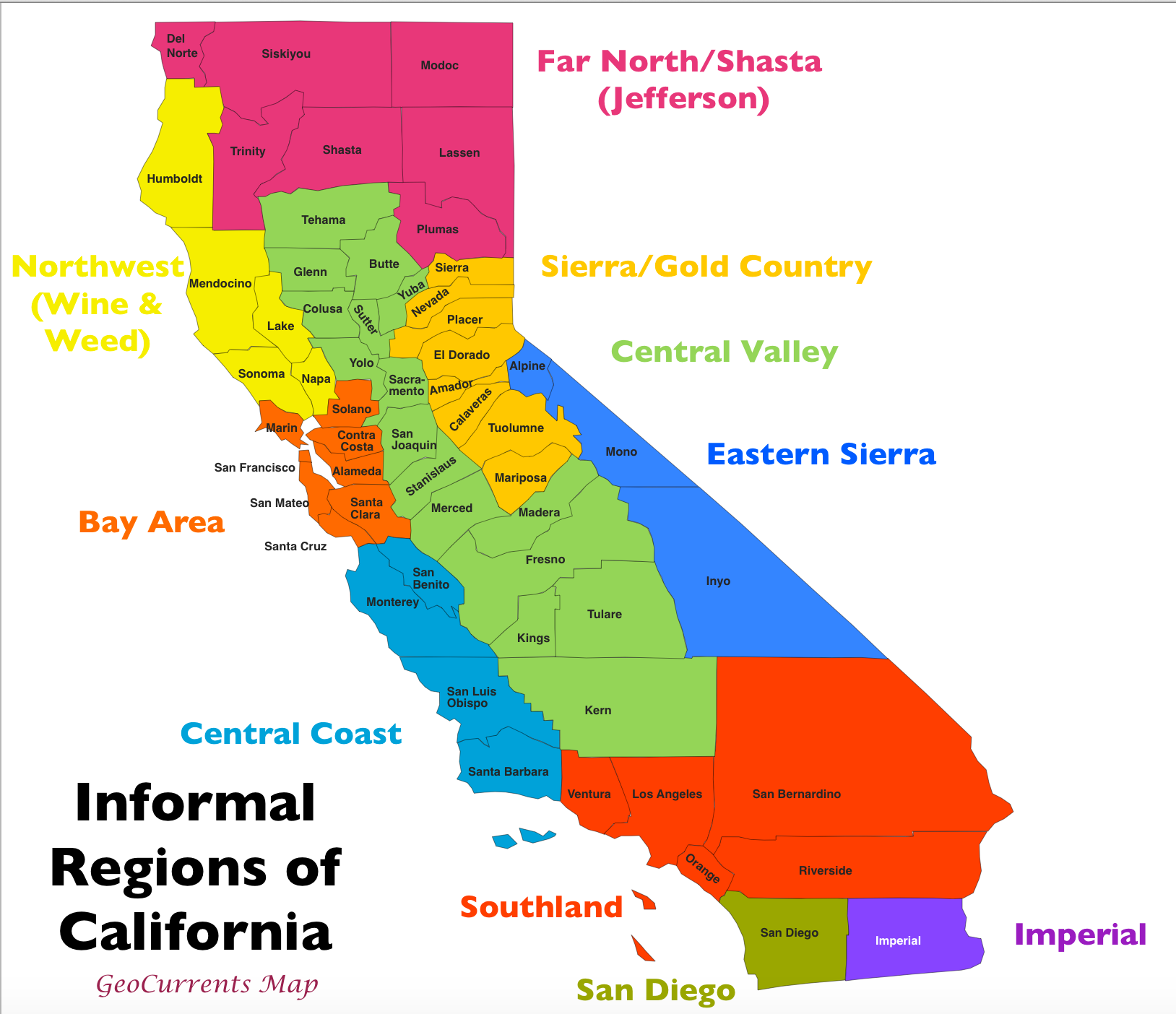 The Regionalization of California, Part 2 | GeoCurrents
