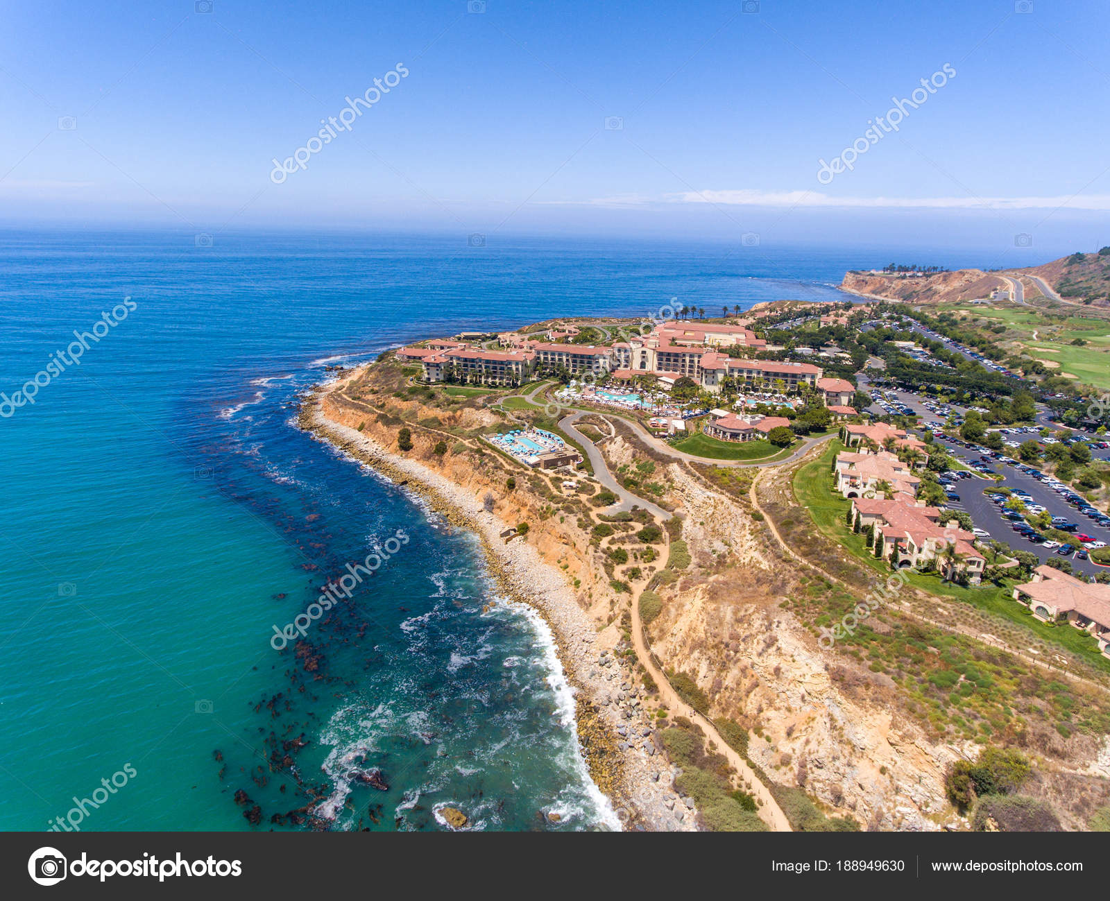 Aerial View Rancho Palos Verdes Coastline California Usa — Stock ...