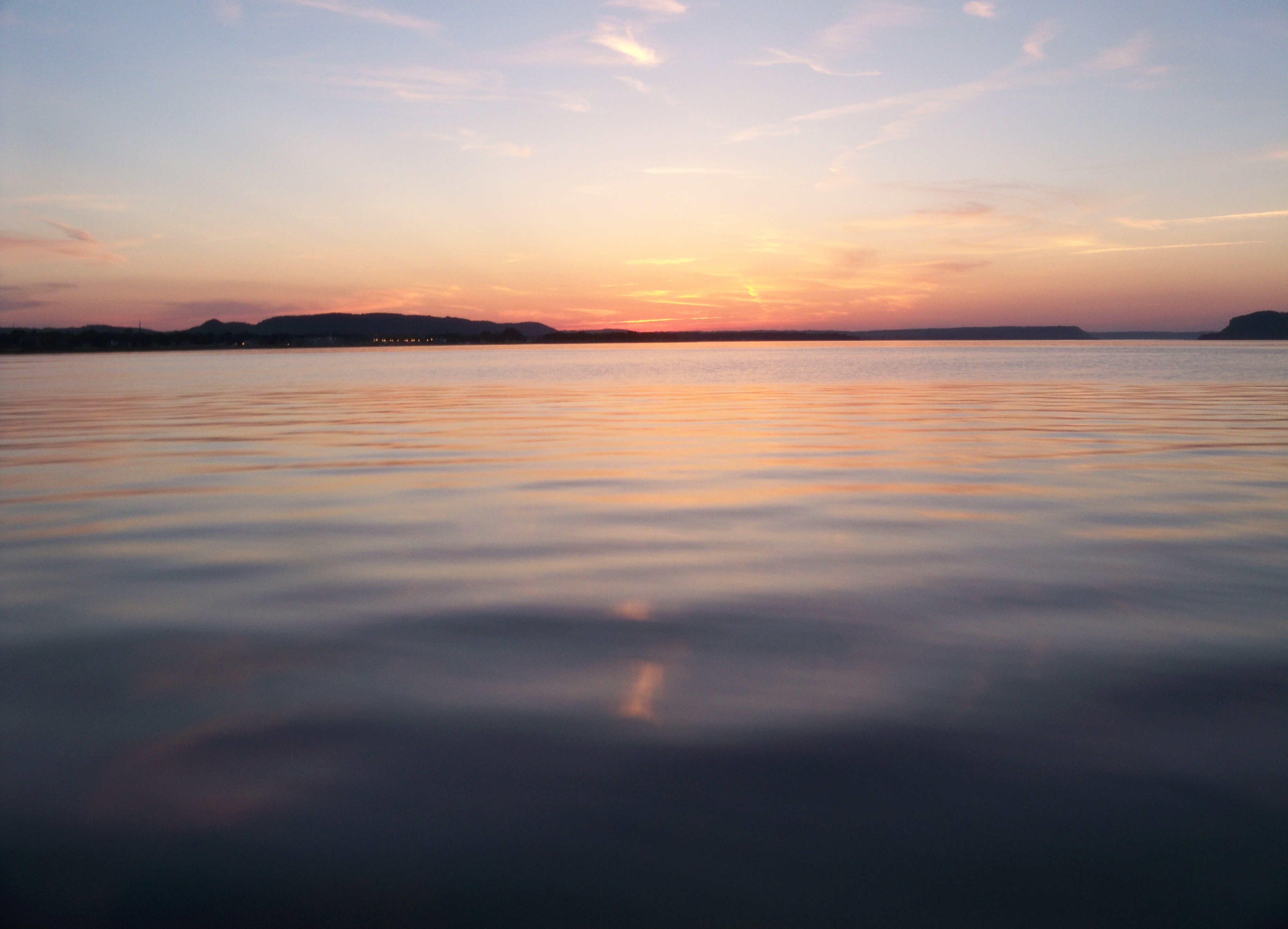 A calm lake pepin at sunset | 3 Brothers Flies