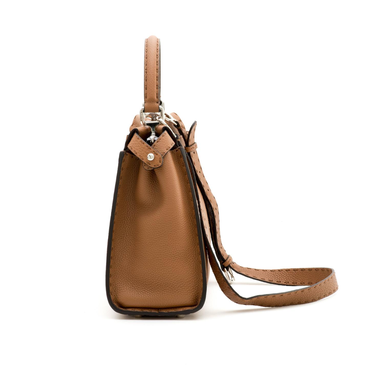 Fendi Peekaboo Medium Leather Satchel Bag, Camel at 1stdibs