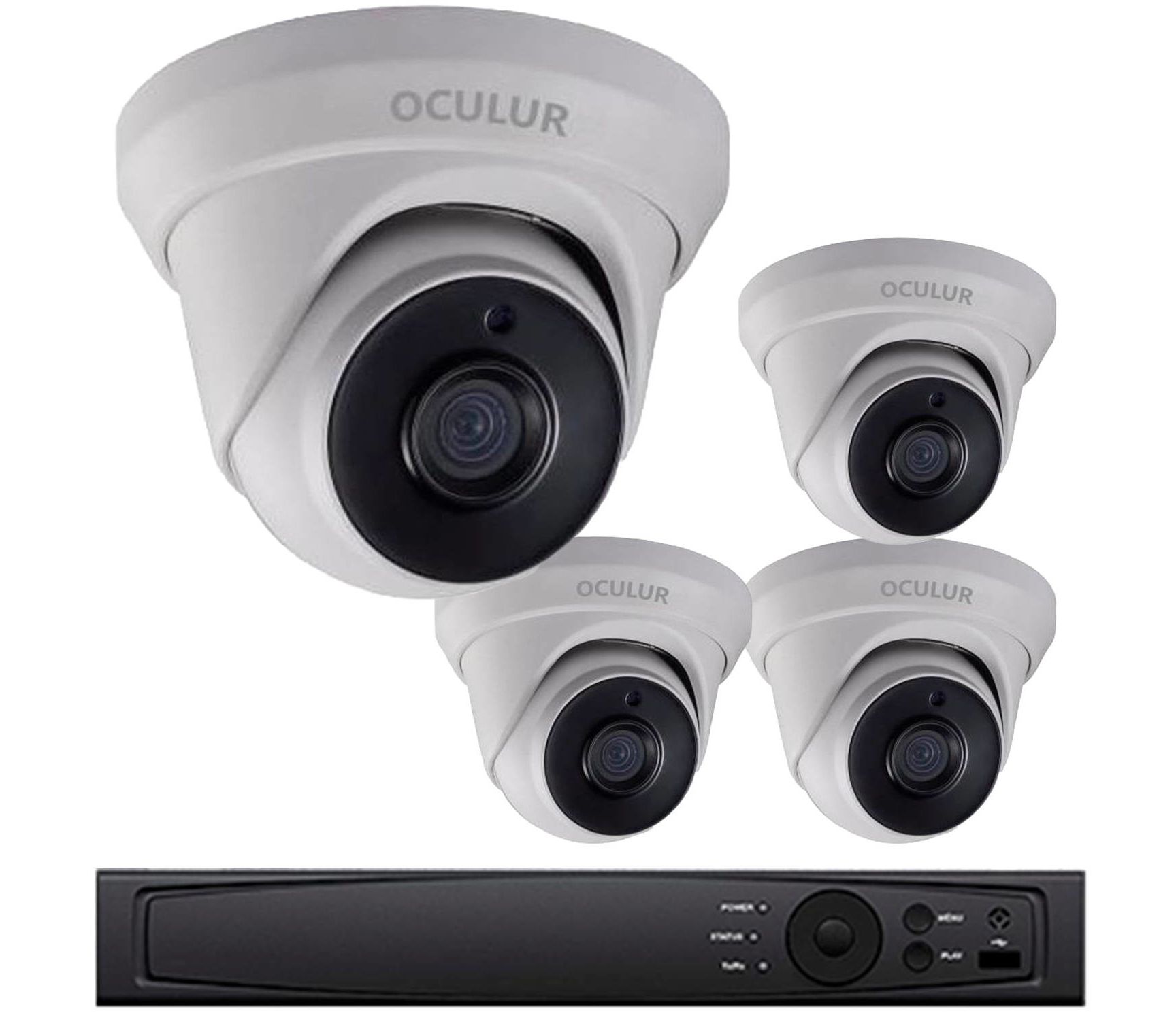 4-Camera 2 Megapixel Full HD CCTV Turret Security Camera System - 4 ...