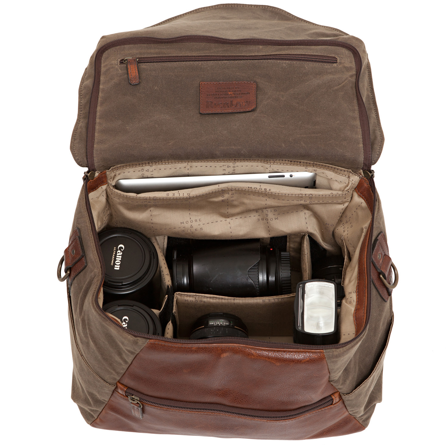 Moore & Giles Lew Leather Camera Bag in Waxwear Rangertan