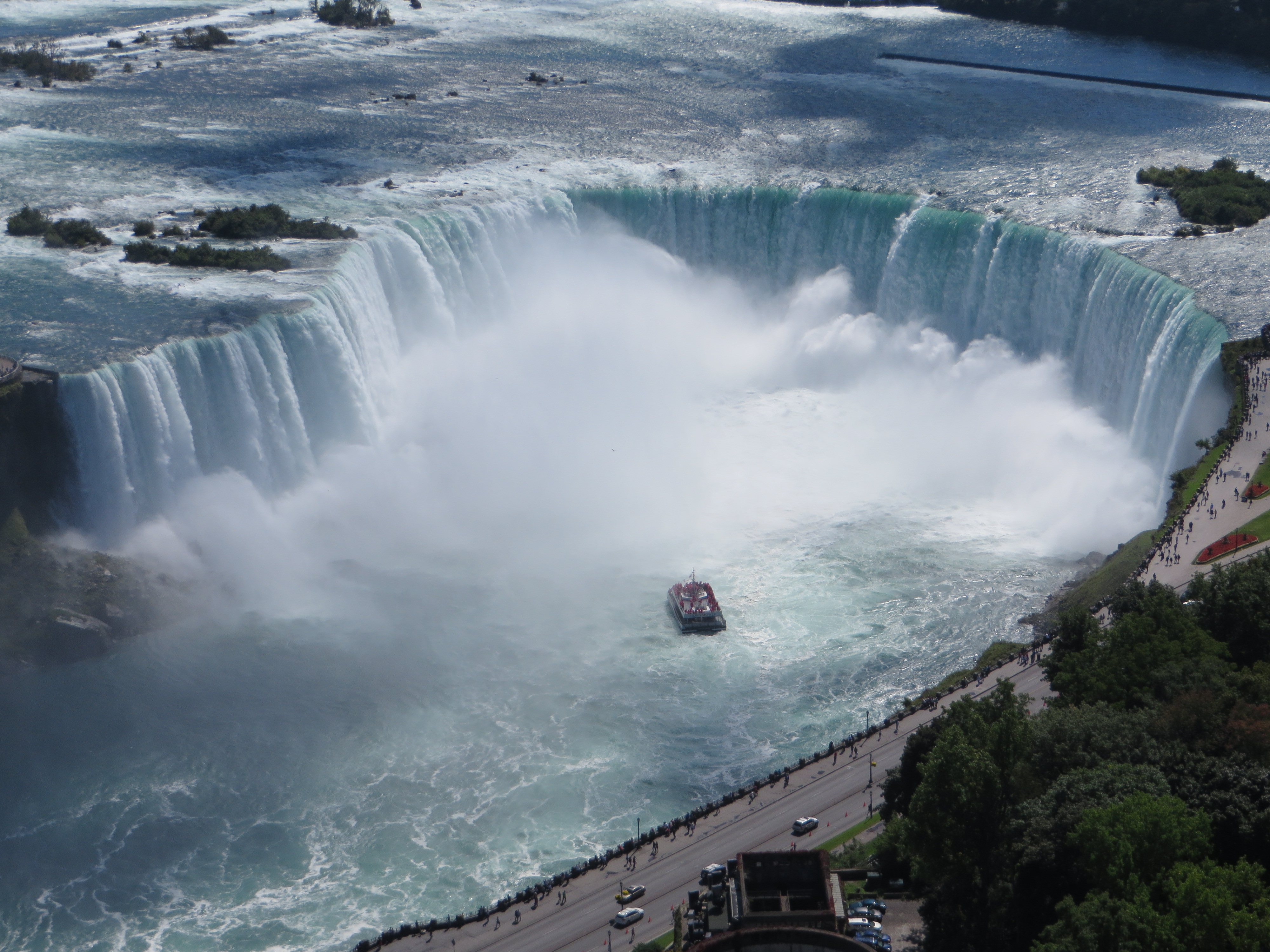 File:Aerial view of the Canadian Falls (Horseshoe Falls) and the ...