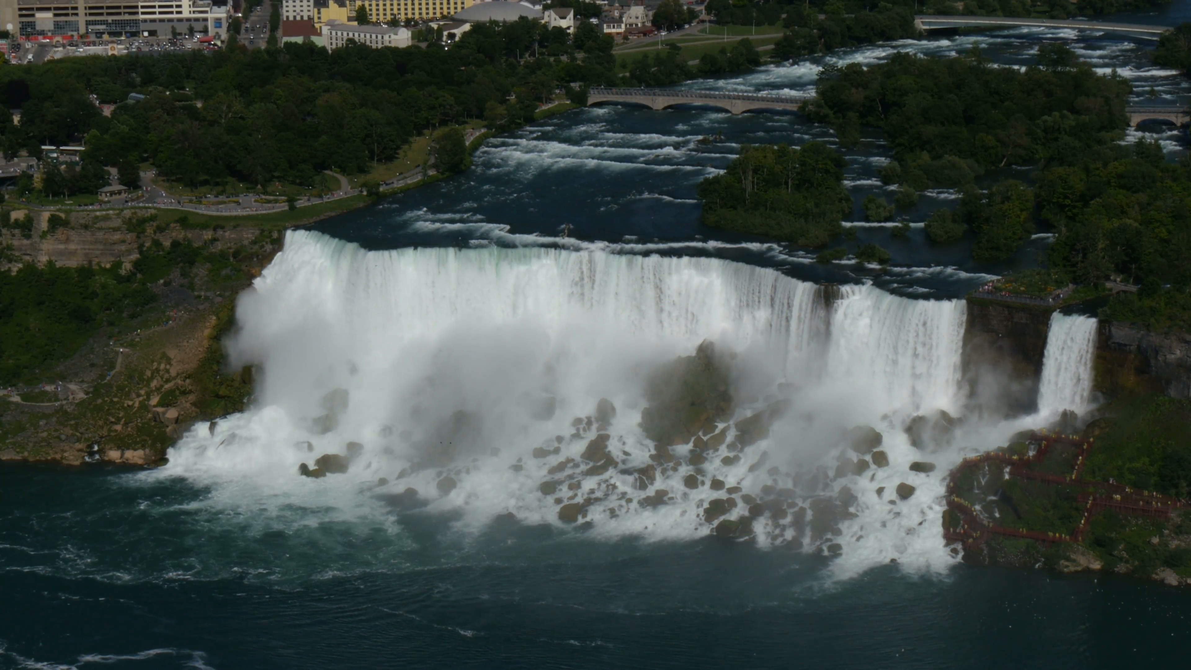 niagara falls on the american side,new york state ,top view from ...