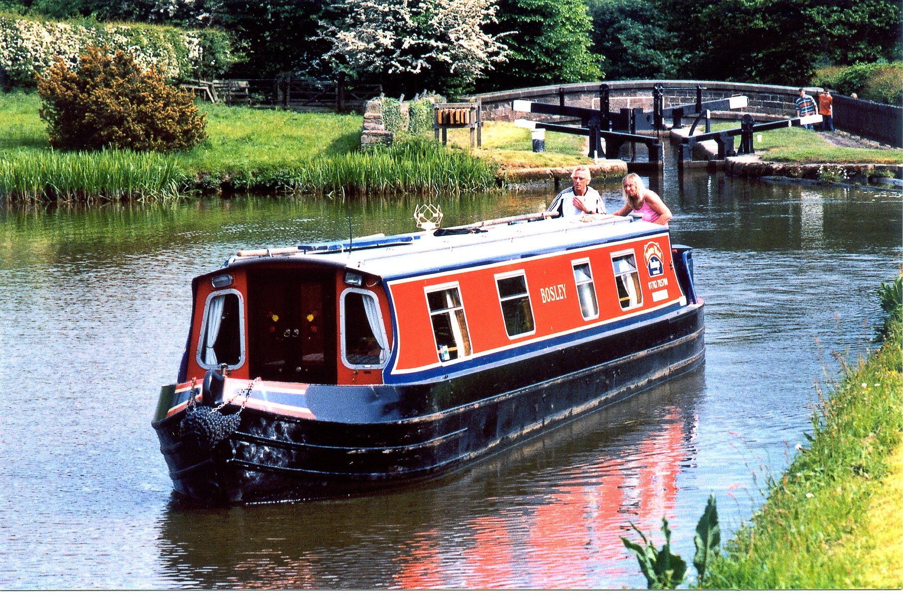 Canal with boat photo