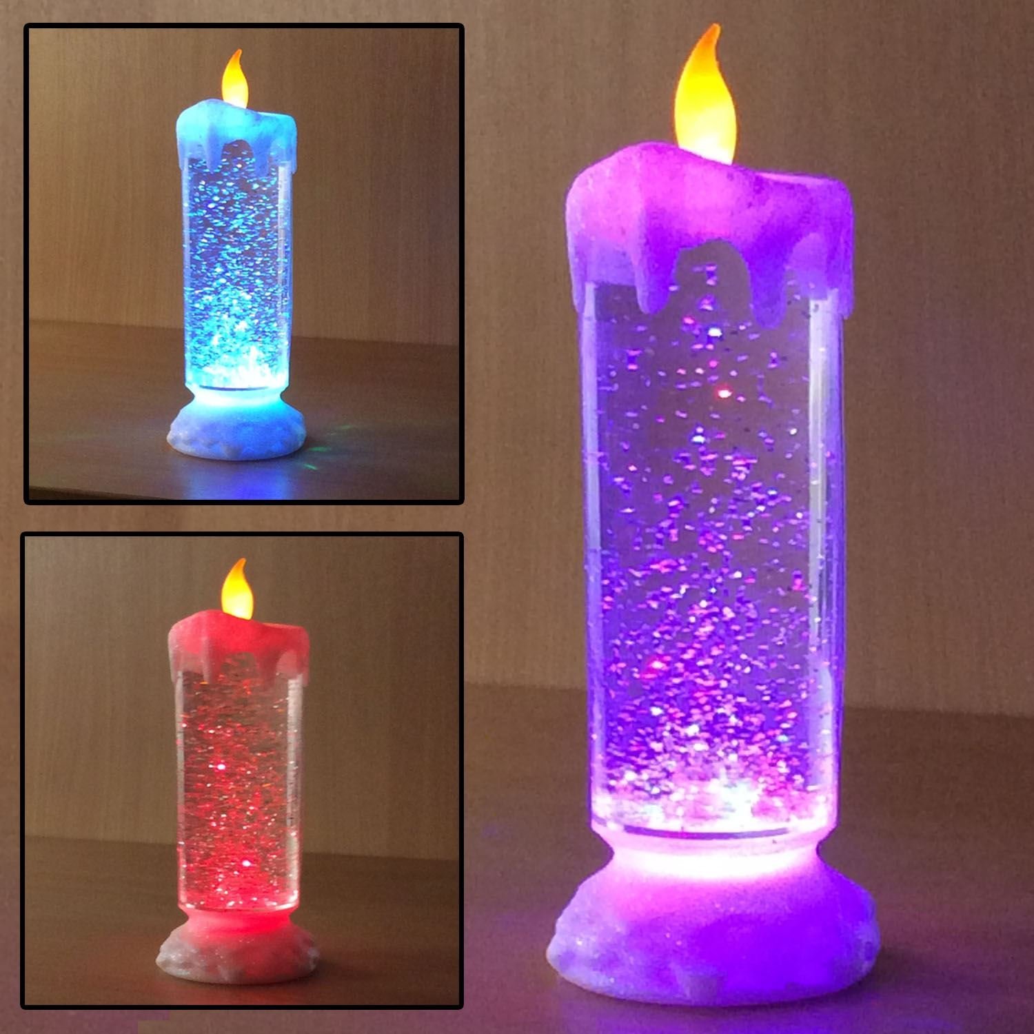 Sentik 24cm Swirling Colour Changing LED Flickering Water Candle ...