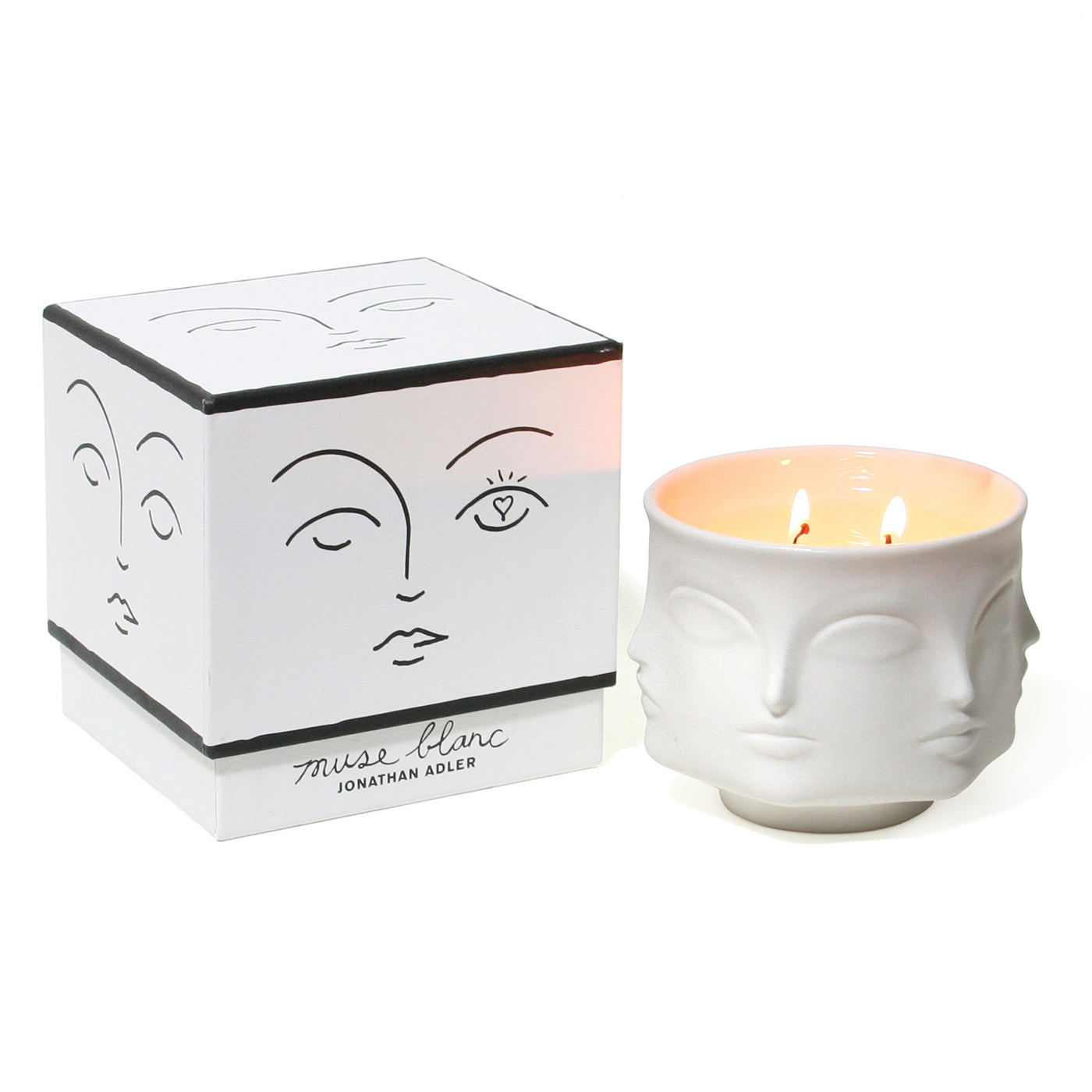 Muse Blanc Ceramic Candle | Luxury Scented Candles | Jonathan Adler