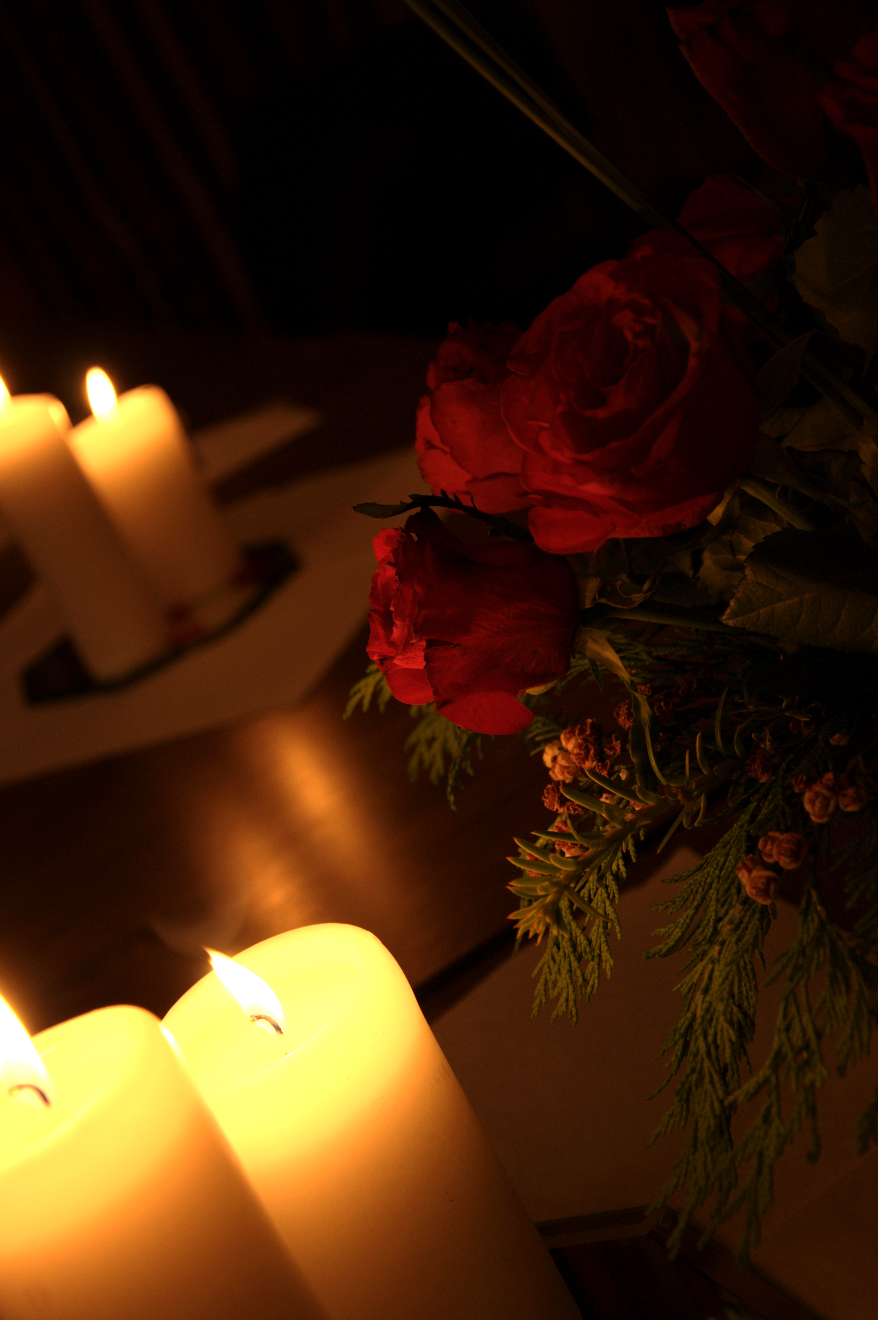 Candles and Roses | photo page - everystockphoto