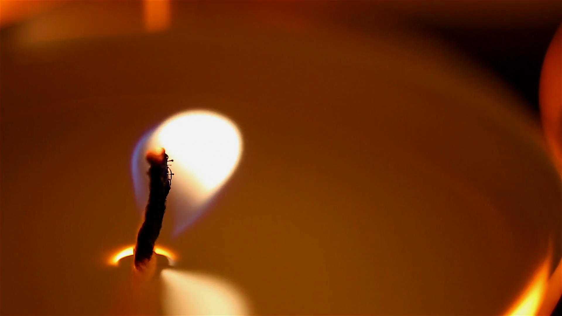 Fire of life, burning candle close-up, mysterious candlelight in ...