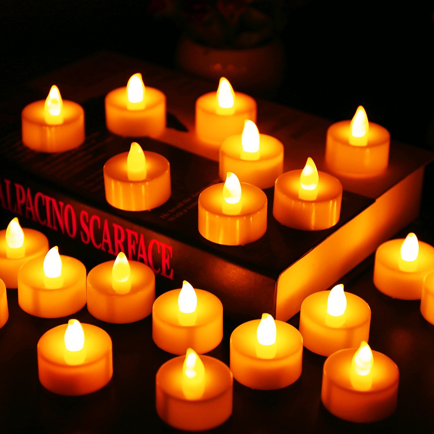 Amazon.com: Flameless Candles, LED Tea Light Candles With Battery ...