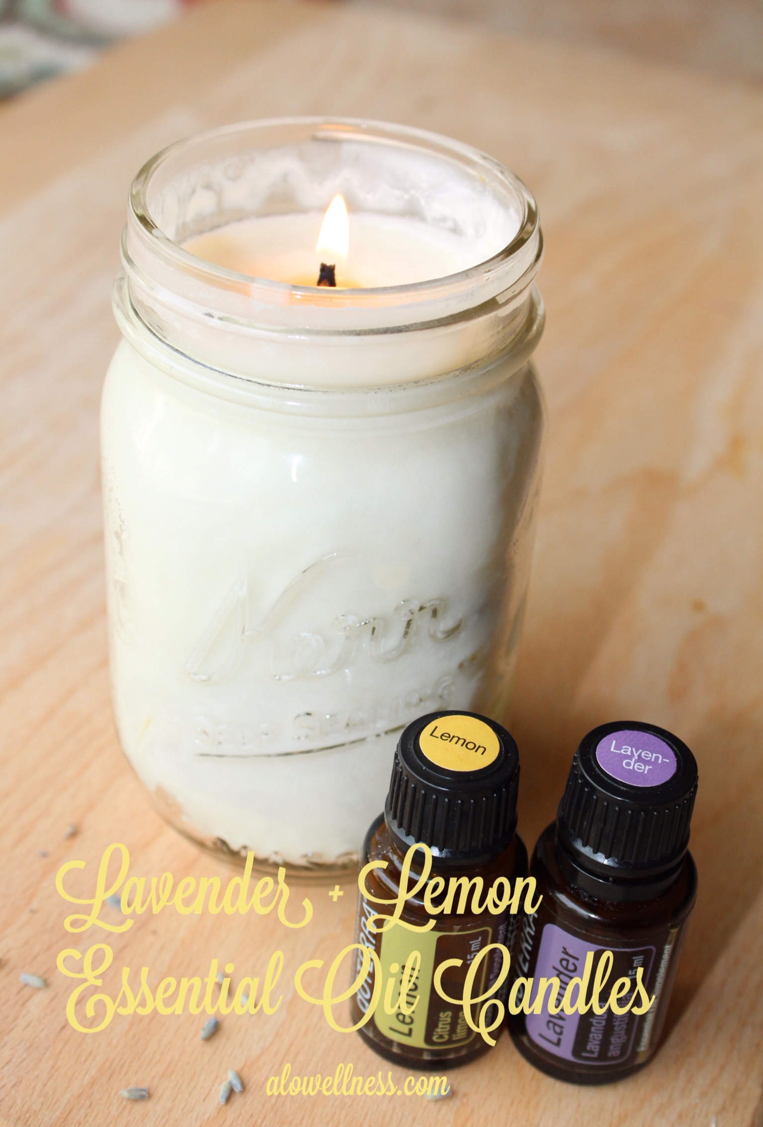 handmade} Lavender + Lemon Essential Oil Candles – Alo Wellness