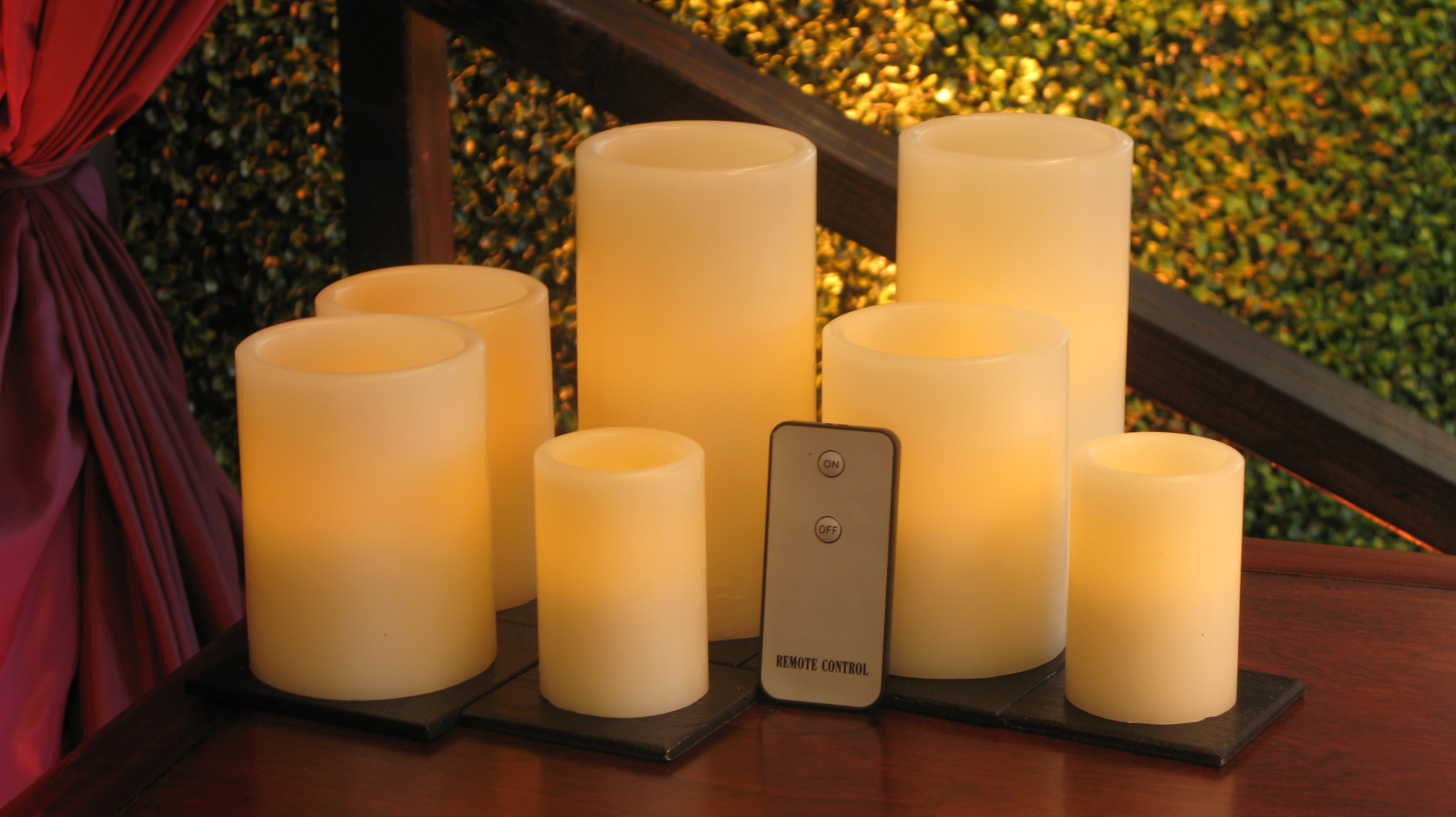 Battery Operated Pillar Candles | Town & Country Event Rentals