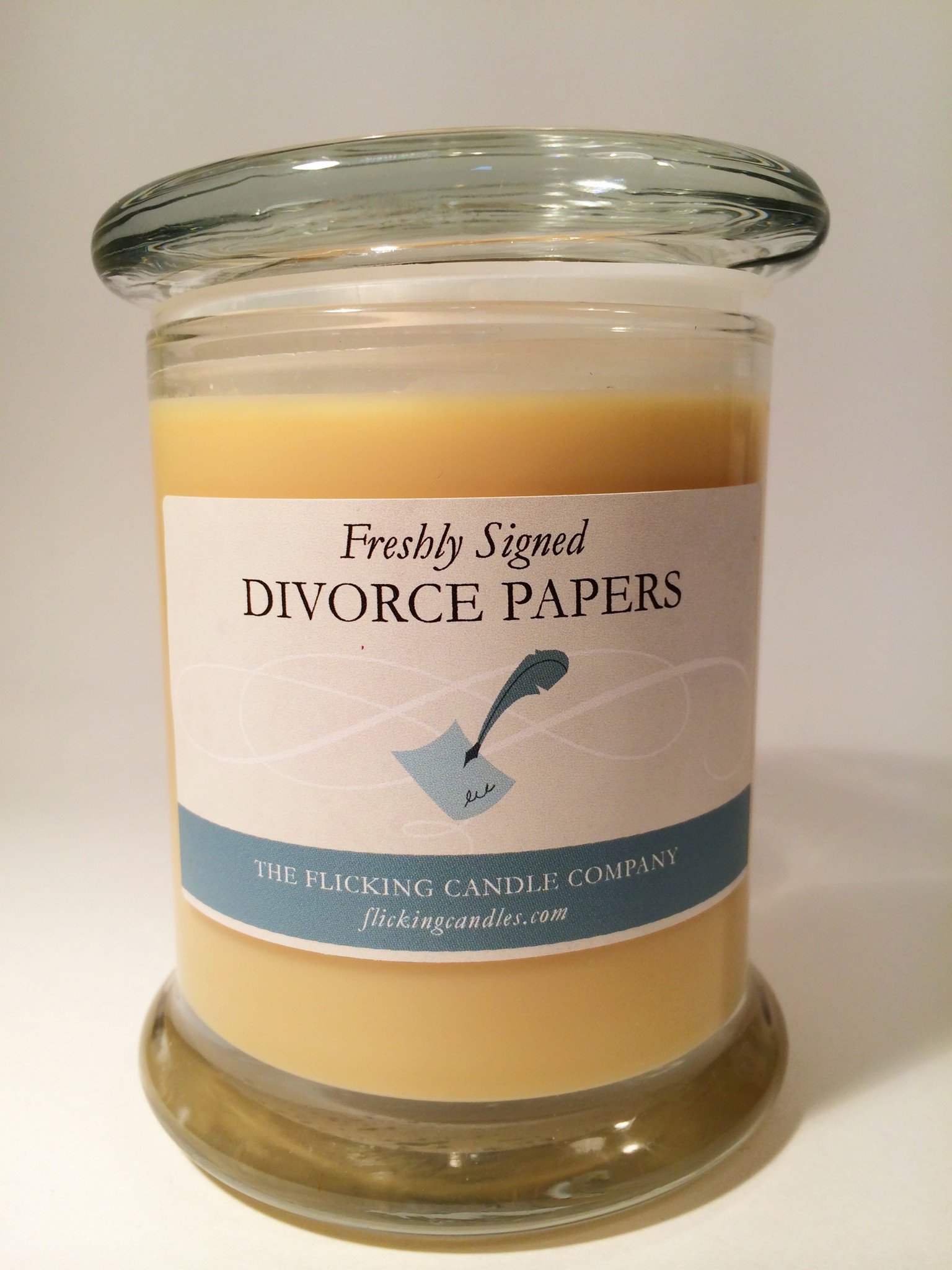 Freshly signed Divorce Papers – Flick Candles