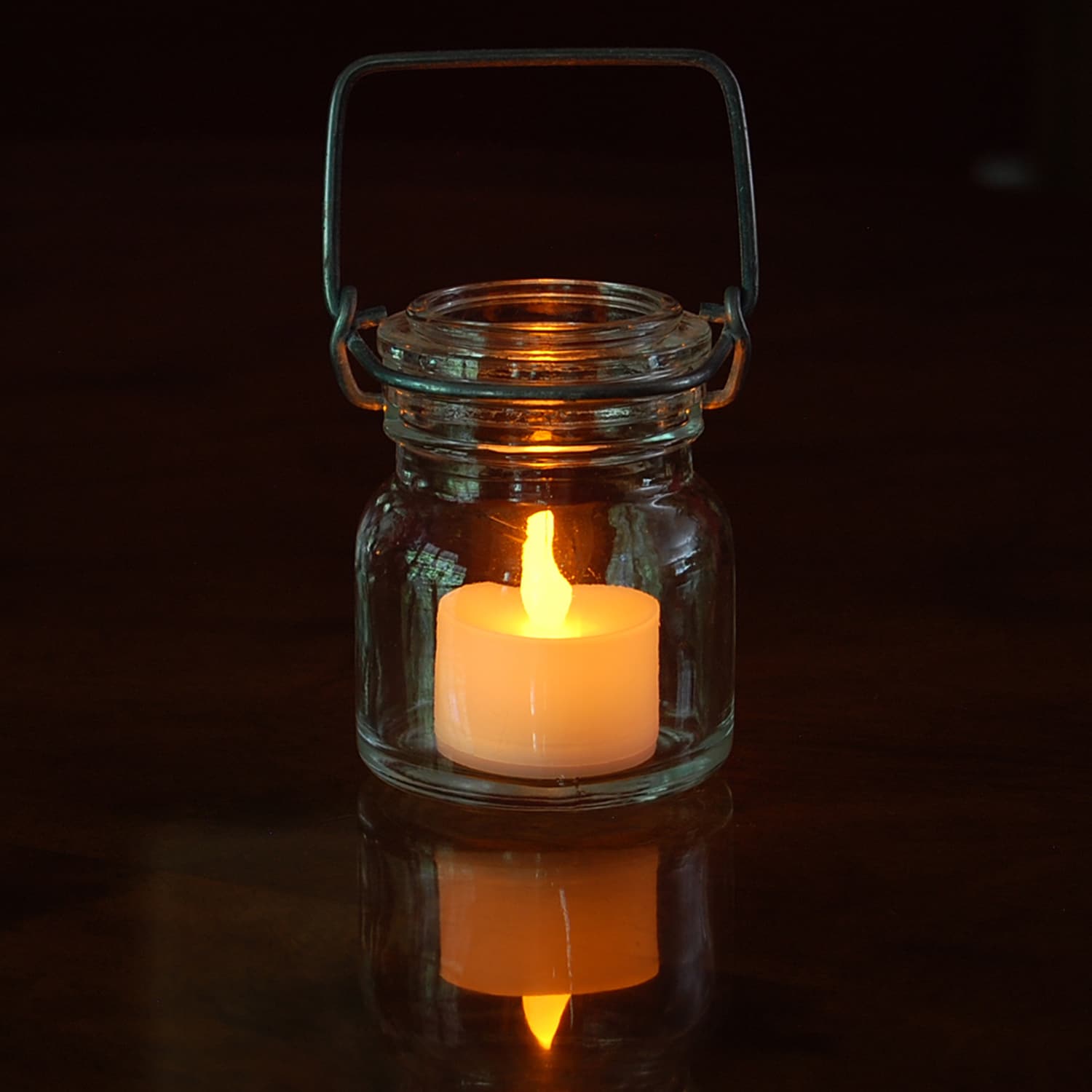 Battery-operated Amber LED Tealight Candles (Pack of 12) - Free ...