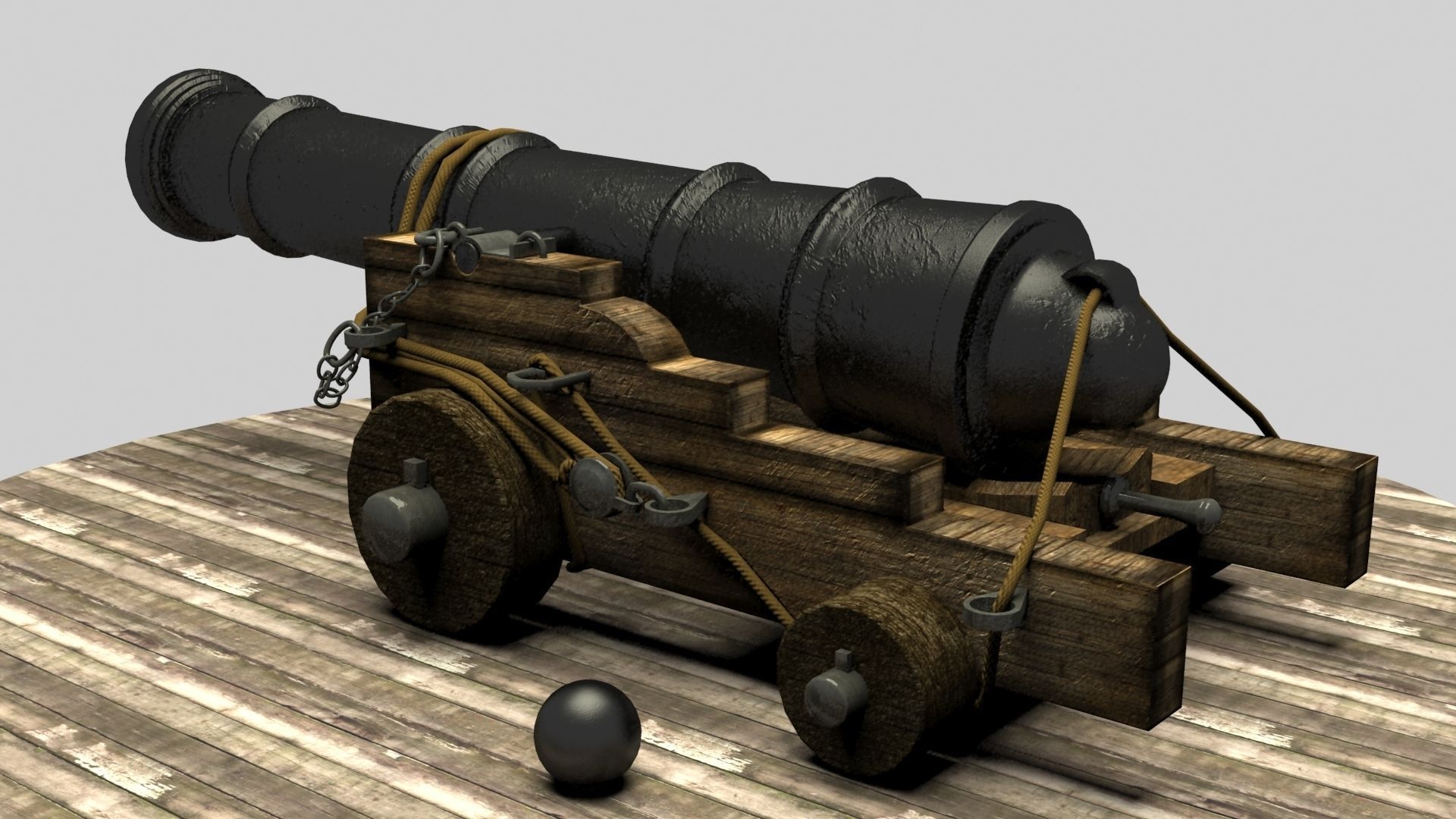 Pirate Cannon 3D model | CGTrader