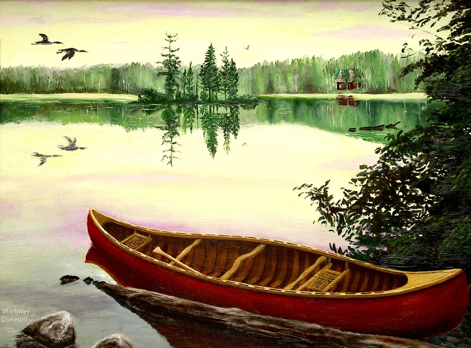 Image detail for -Click Painting to proceed to next image | Canoes ...
