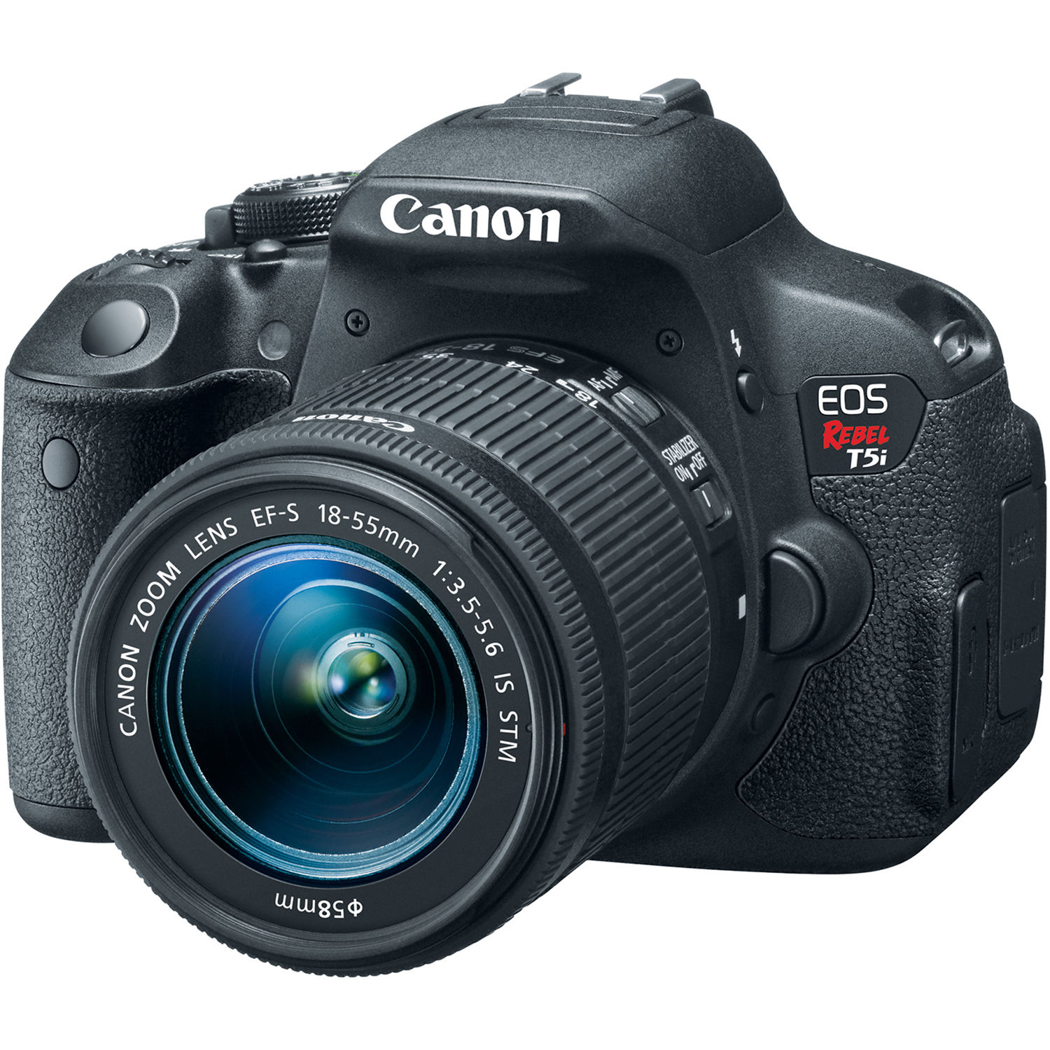 Canon T5i EOS Rebel DSLR Camera with 18-55mm Lens 8595B003 B&H