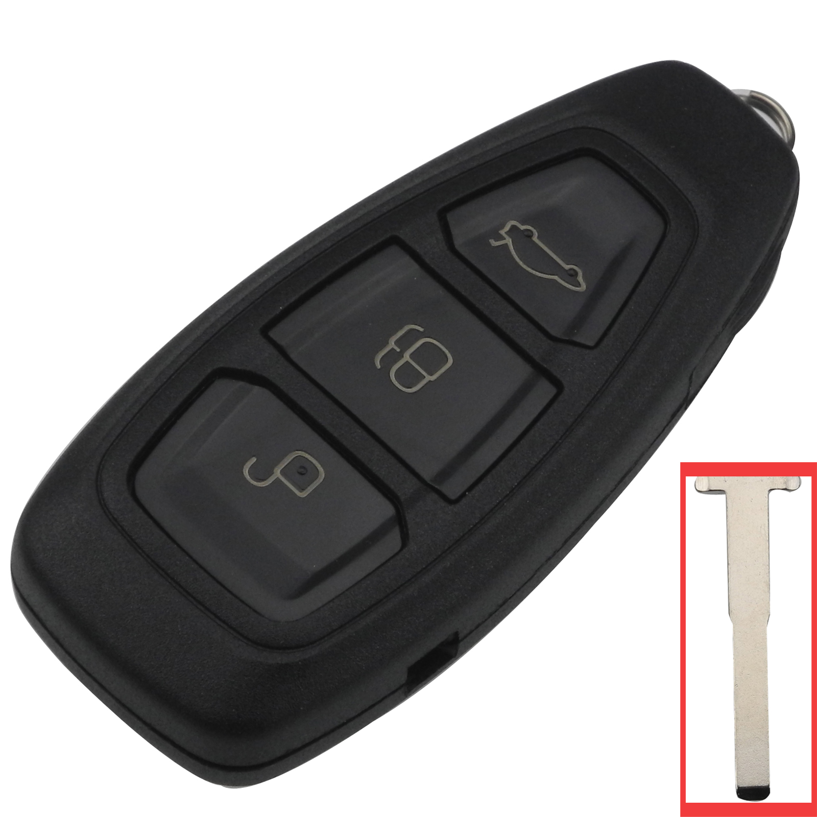 maizhi 3 Buttons Smart Remote Car Key Shell FOB for Ford Fiesta ...