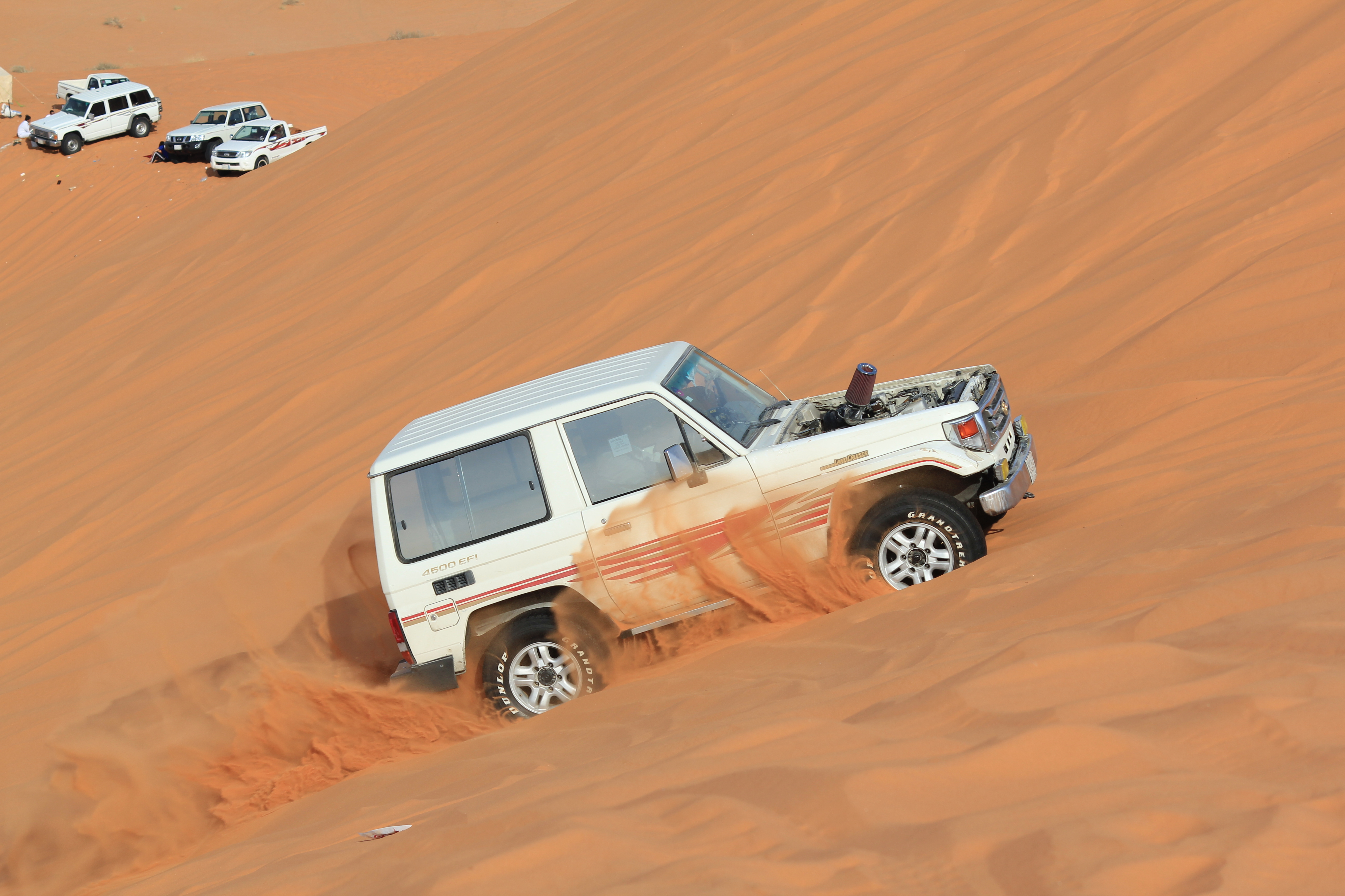 Car in the desert photo