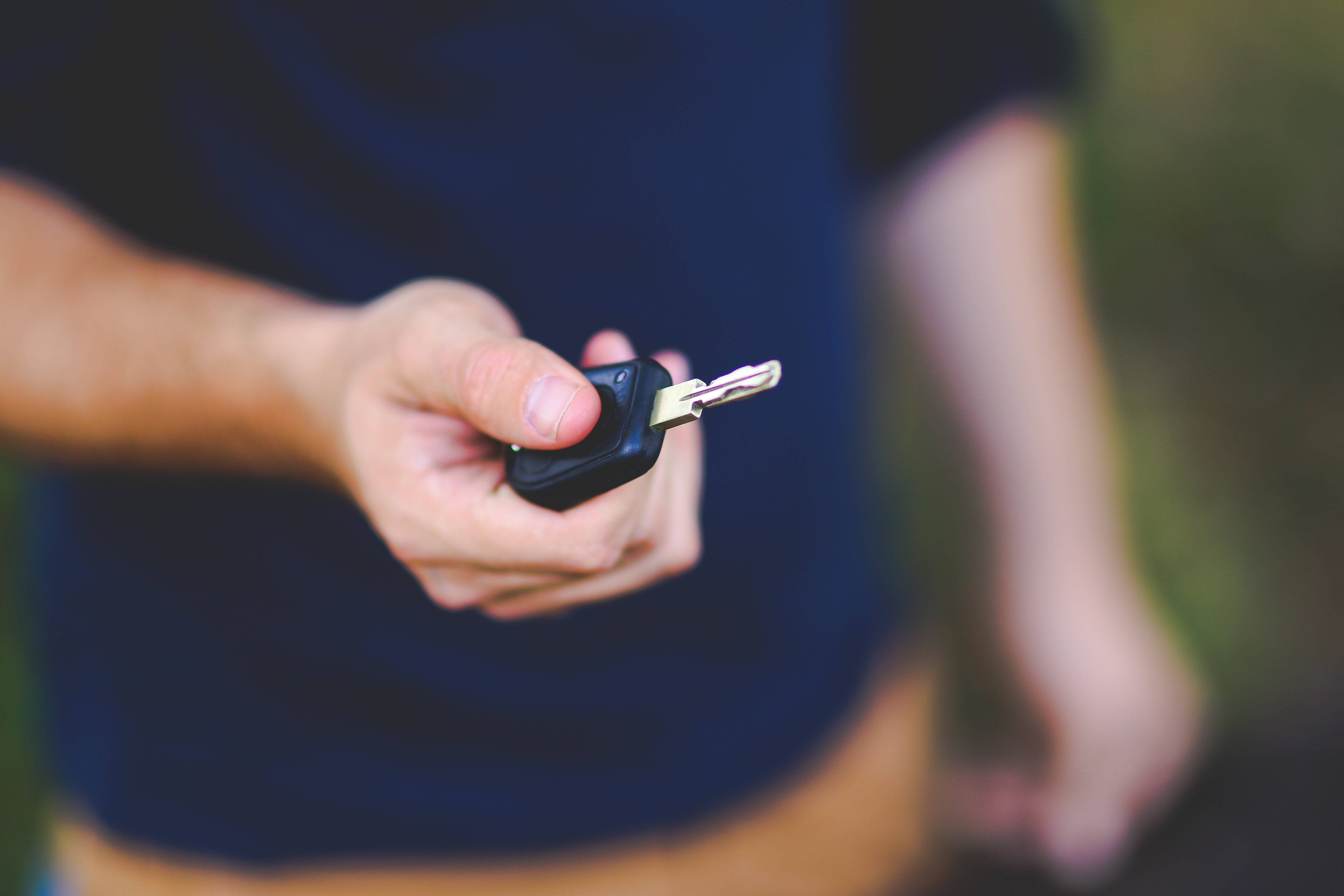 Car key in hand photo