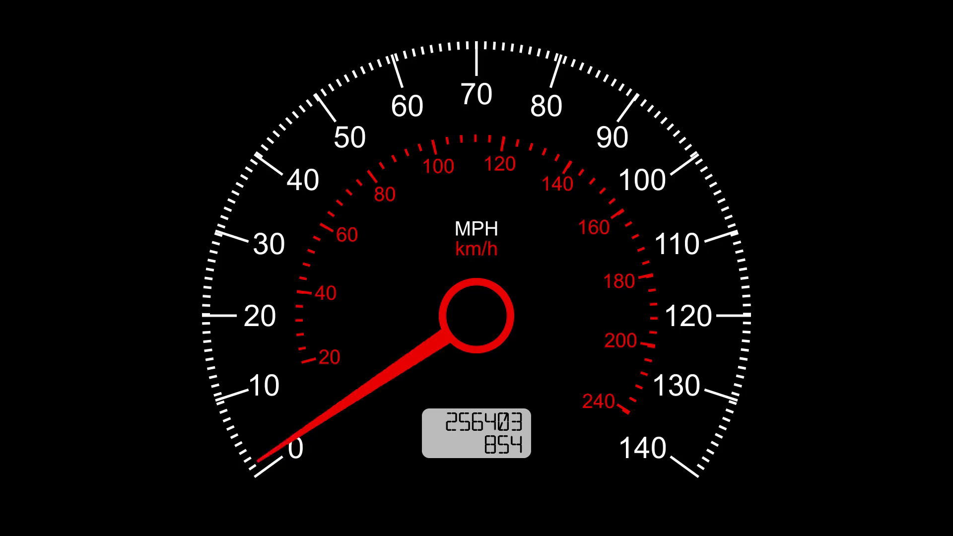 Car speedometer and moving pointer on it. Maximum Speed. FullHD ...
