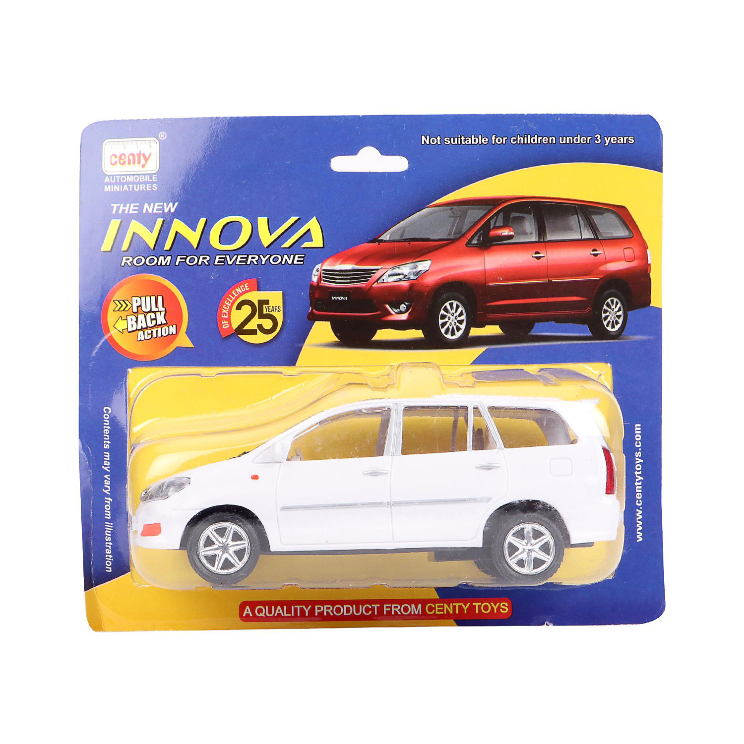 Centy Die Cast Miniature Innova Car Toy - White