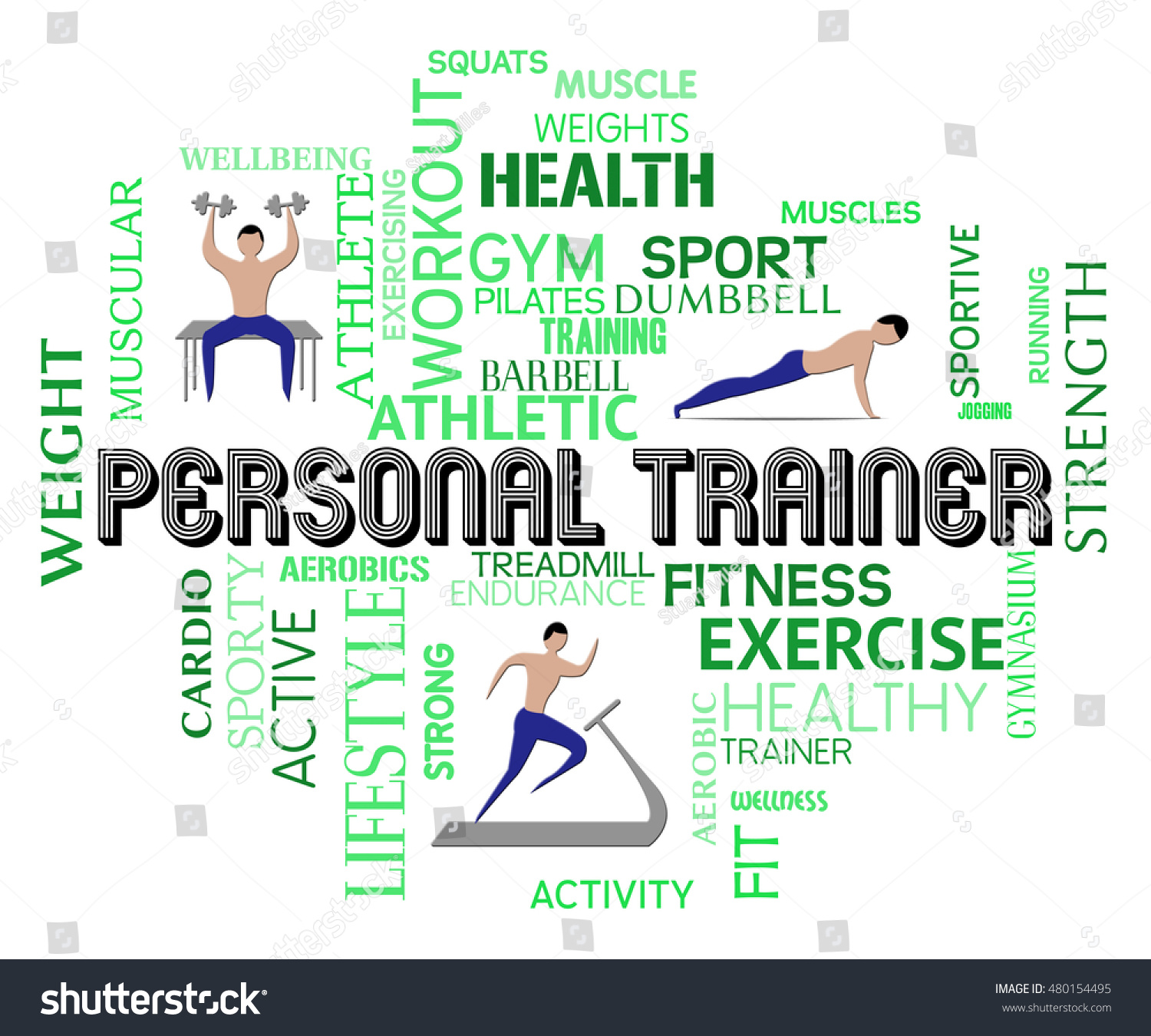 Personal Trainer Meaning Physical Activity Athletic Stock ...
