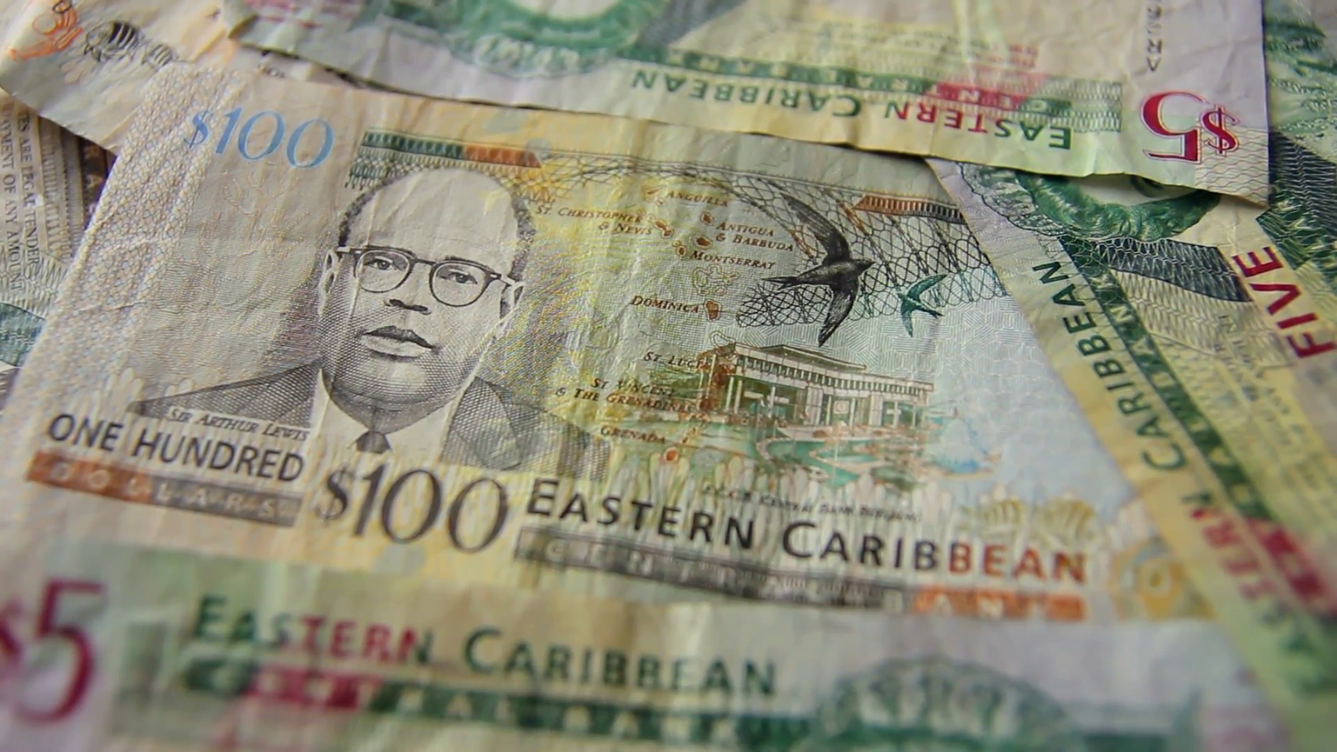 Eastern Caribbean Money Stock Video Footage - VideoBlocks