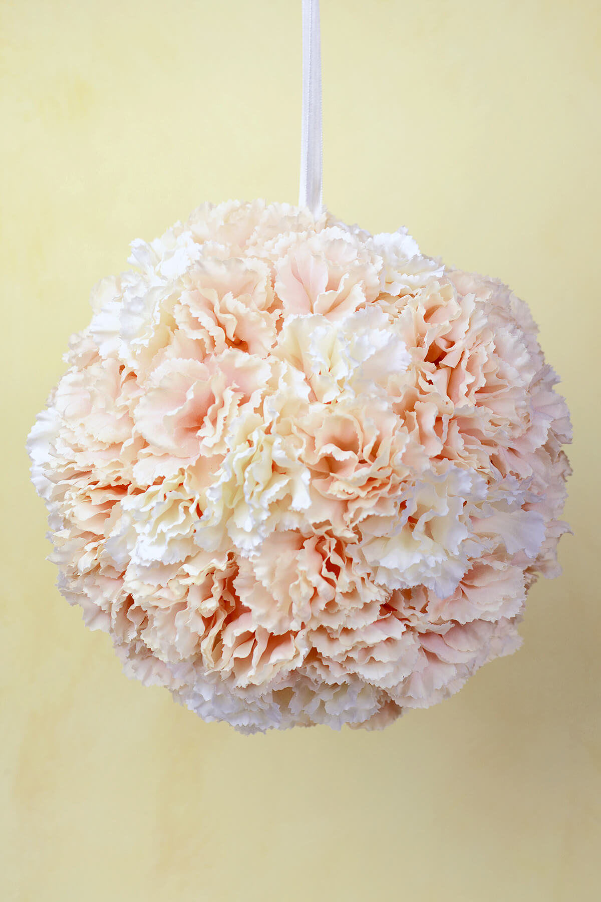 Carnation Flower Ball, 8 Inch Blush & Cream, Hanging Decorations ...
