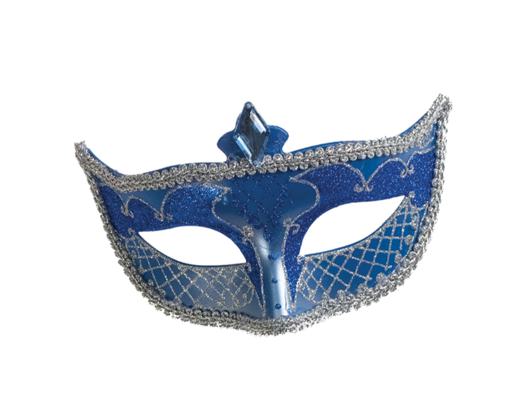 Blue Mardi Gras Venetian Carnival Mask No Feathers in Mardi Gras ...