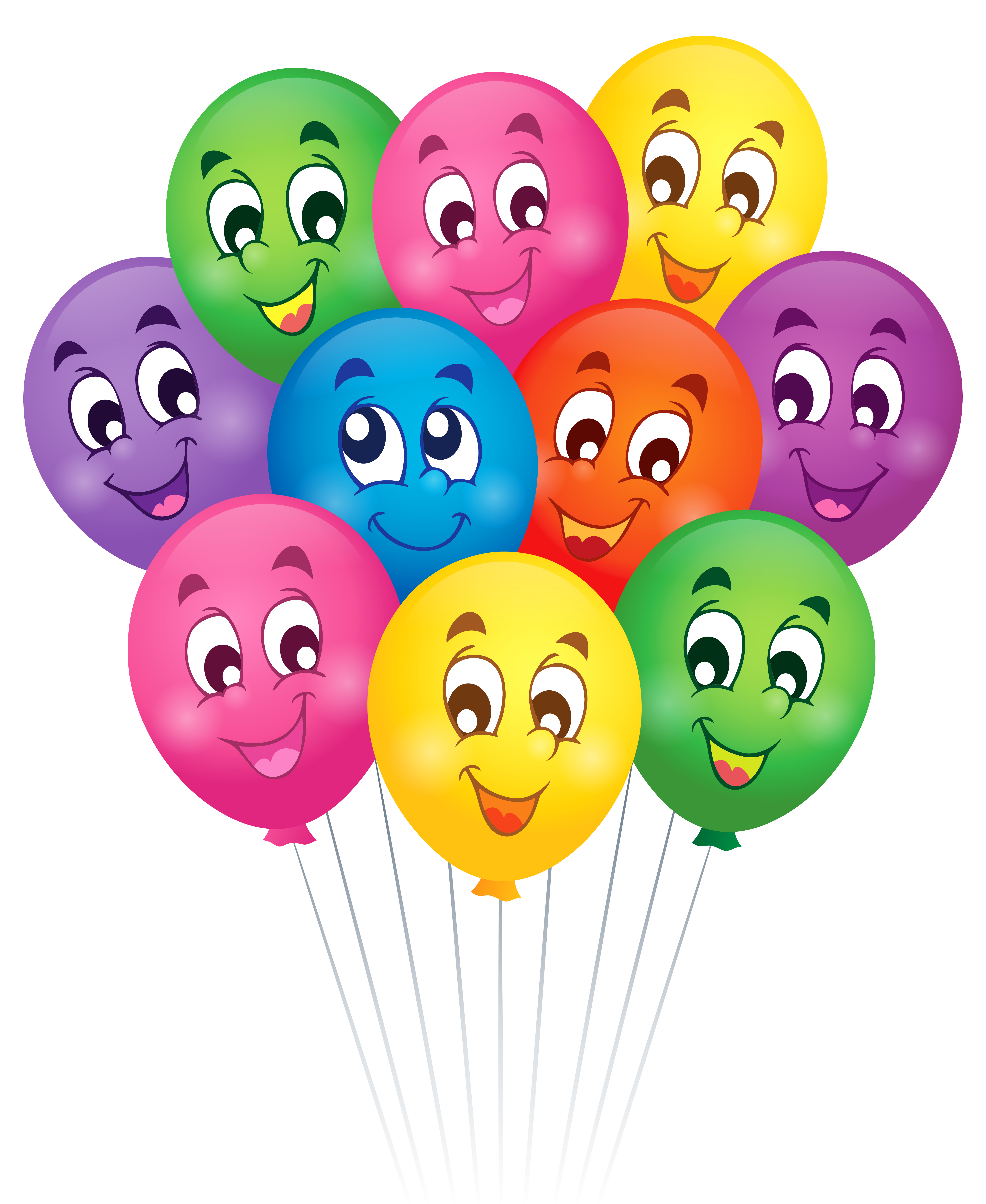 Balloons with Faces Cartoon PNG Clipart Picture | Gallery ...