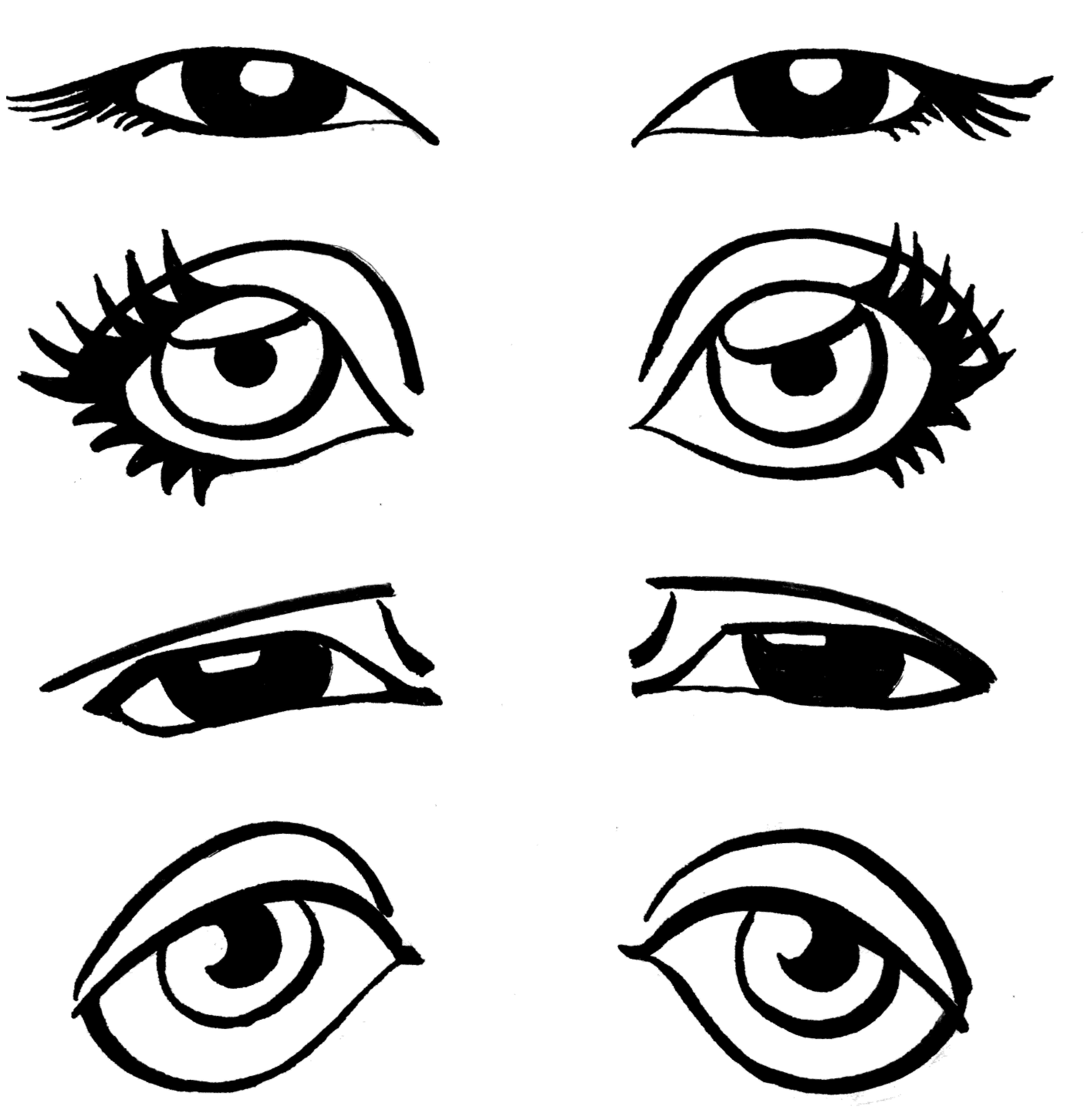 Drawn Eyes Cartoon